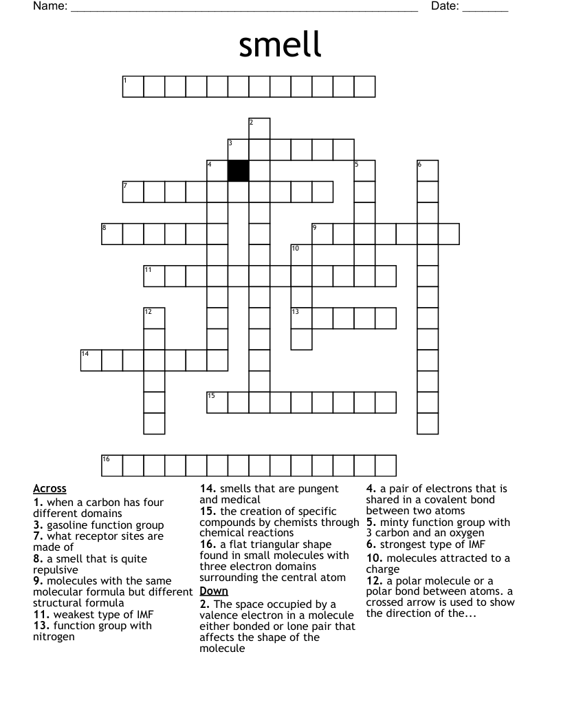 Smell Crossword WordMint Smell Crossword WordMint