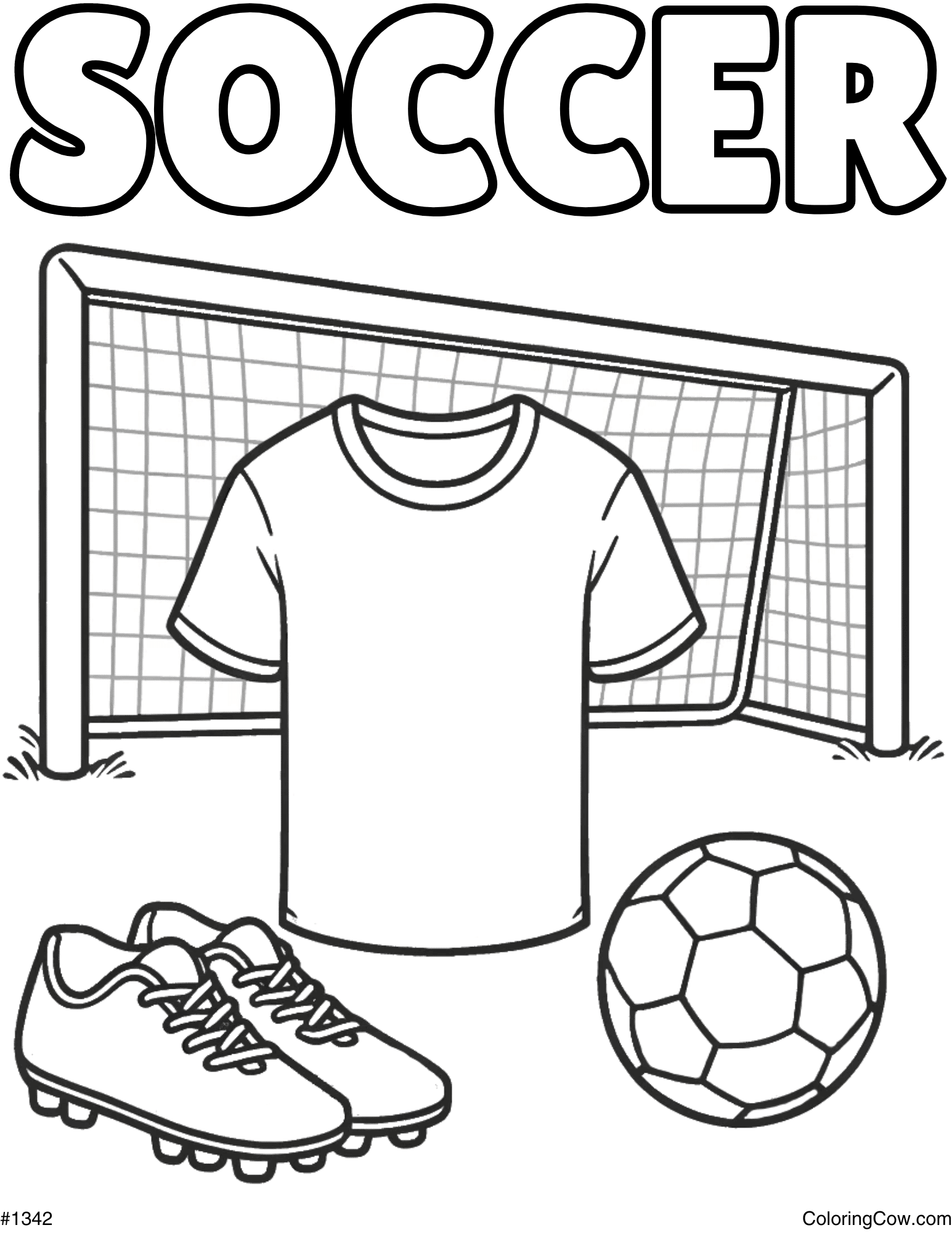 soccer coloring page