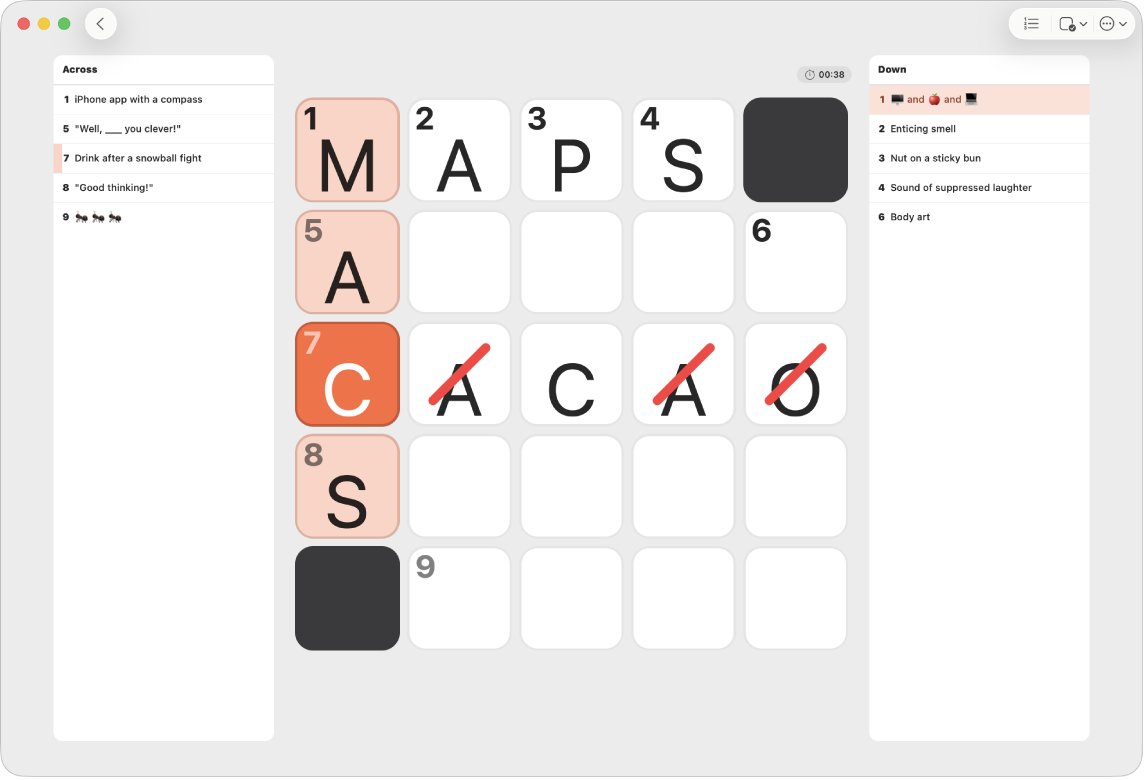 Solve Crossword And Crossword Mini Puzzles In News On Mac Apple Support