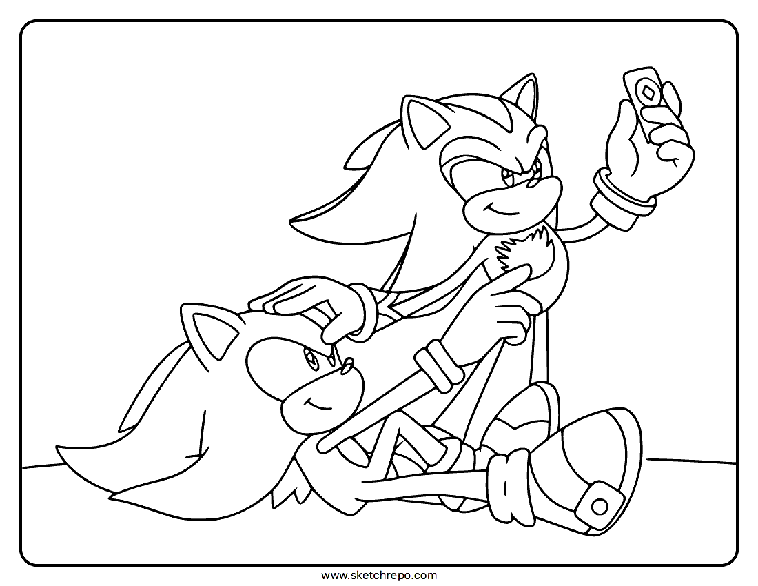 sonic vs shadow coloring pages sonic vs shadow coloring pages