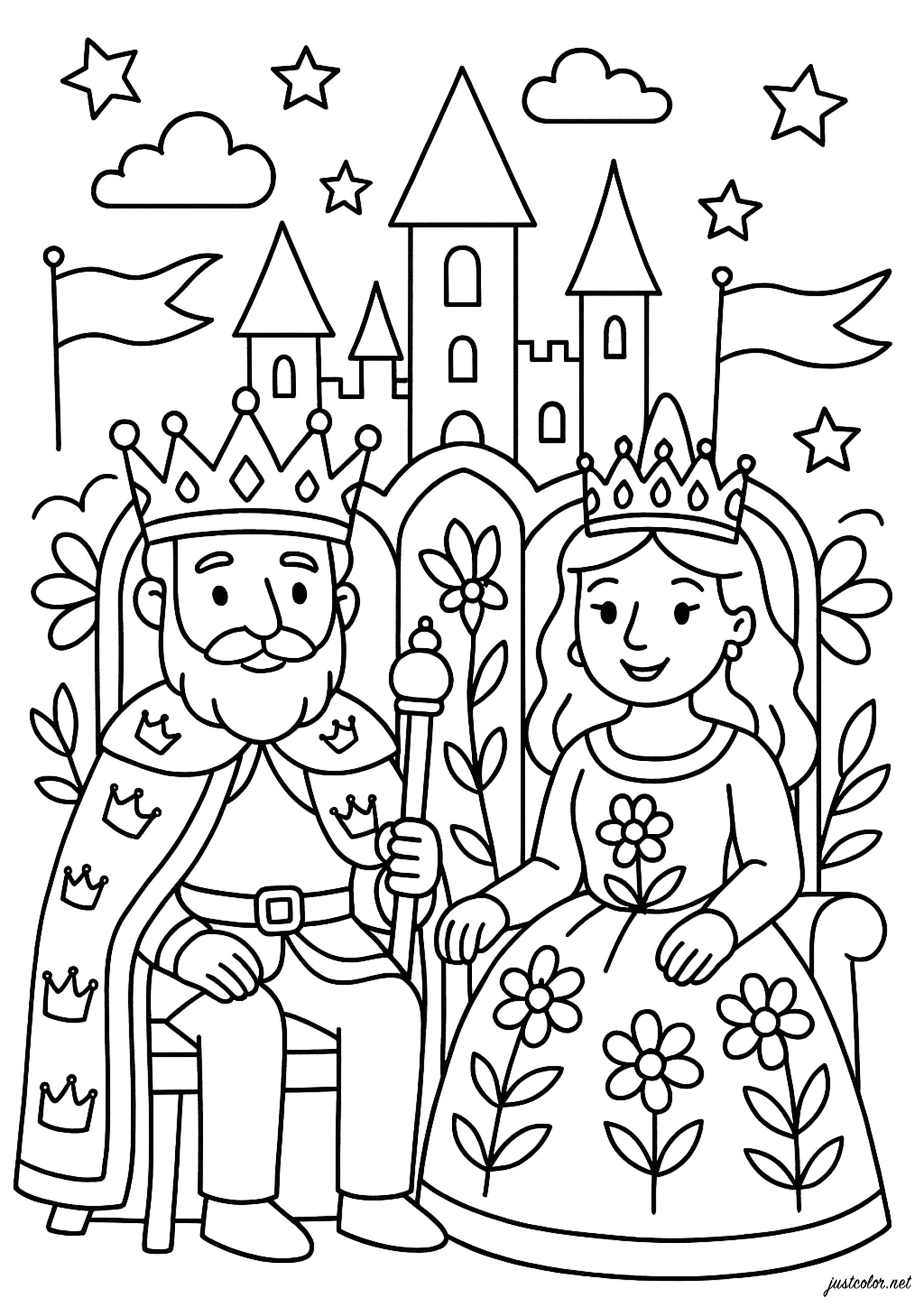 Sovereigns Of The Kingdom King And Queen Coloring Pages For Kids Sovereigns Of The Kingdom King And Queen Coloring Pages For Kids