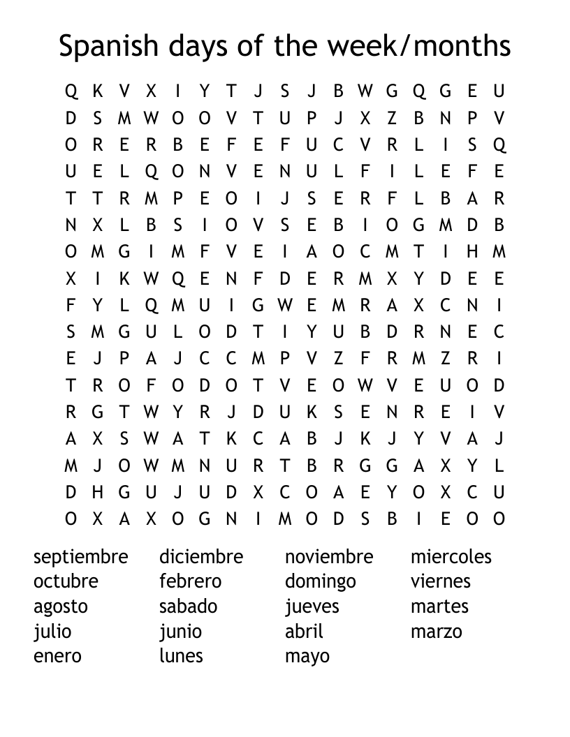 day in spanish crossword clue