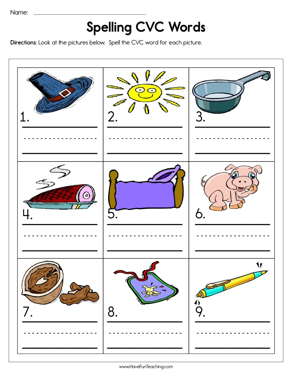 Spelling CVC Words Worksheet Have Fun Teaching Spelling CVC Words Worksheet Have Fun Teaching