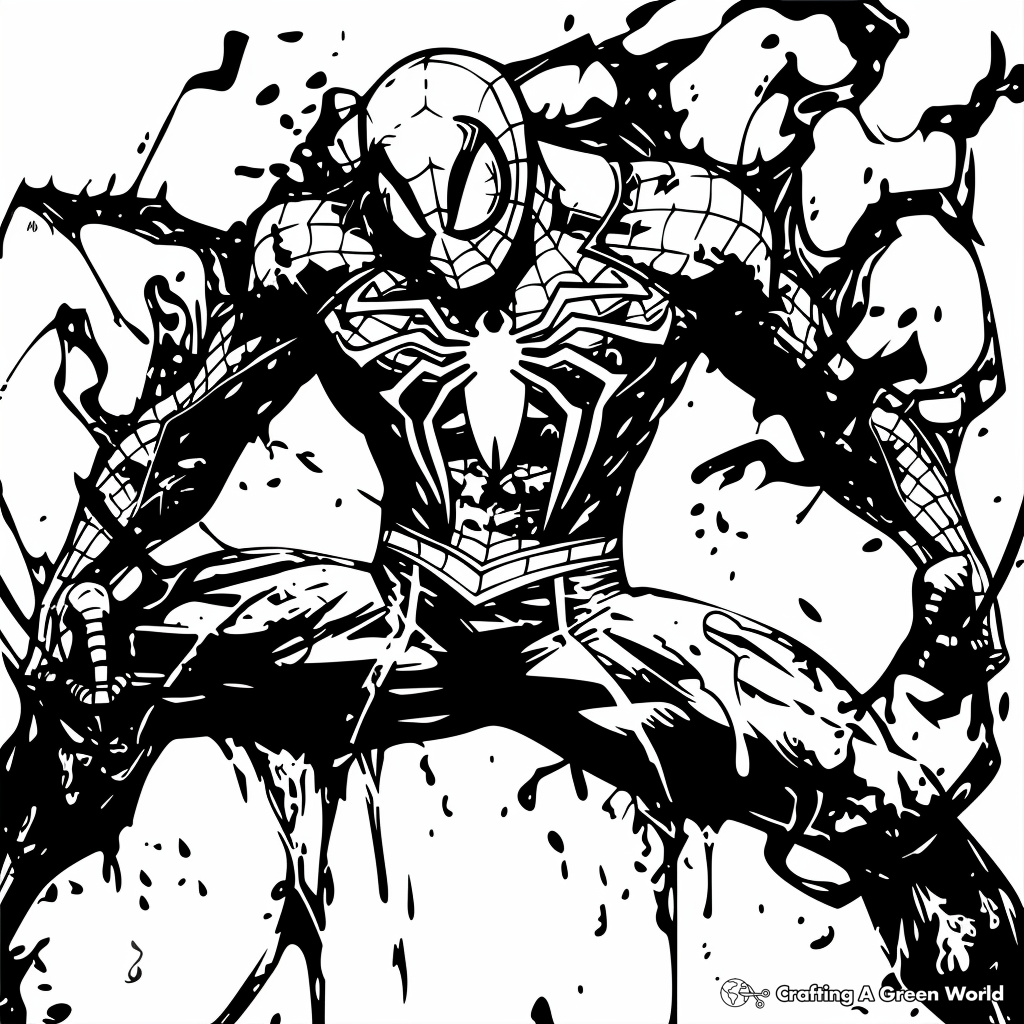 Spiderman And Venom Coloring Pages Free Printable 