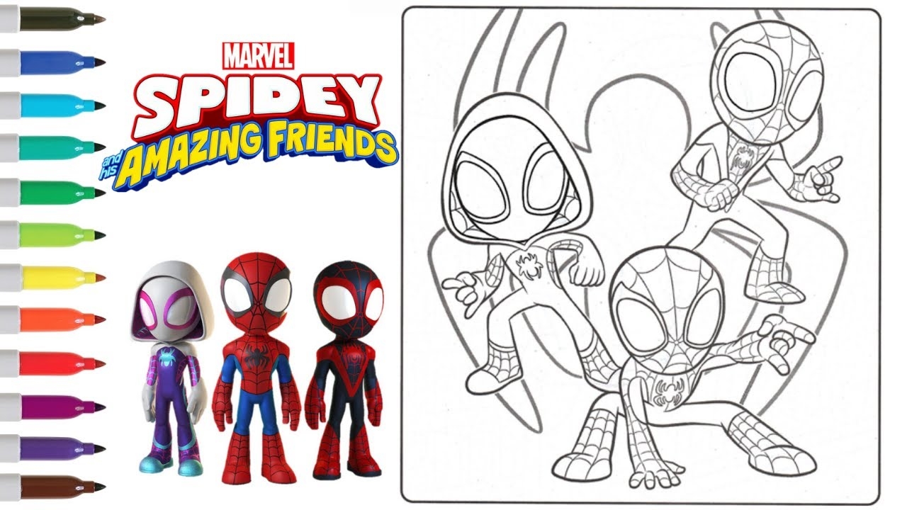 Spidey And His Amazing Friends Coloring Book Page Spidey Spin Ghost Spider YouTube Spidey And His Amazing Friends Coloring Book Page Spidey Spin Ghost Spider YouTube