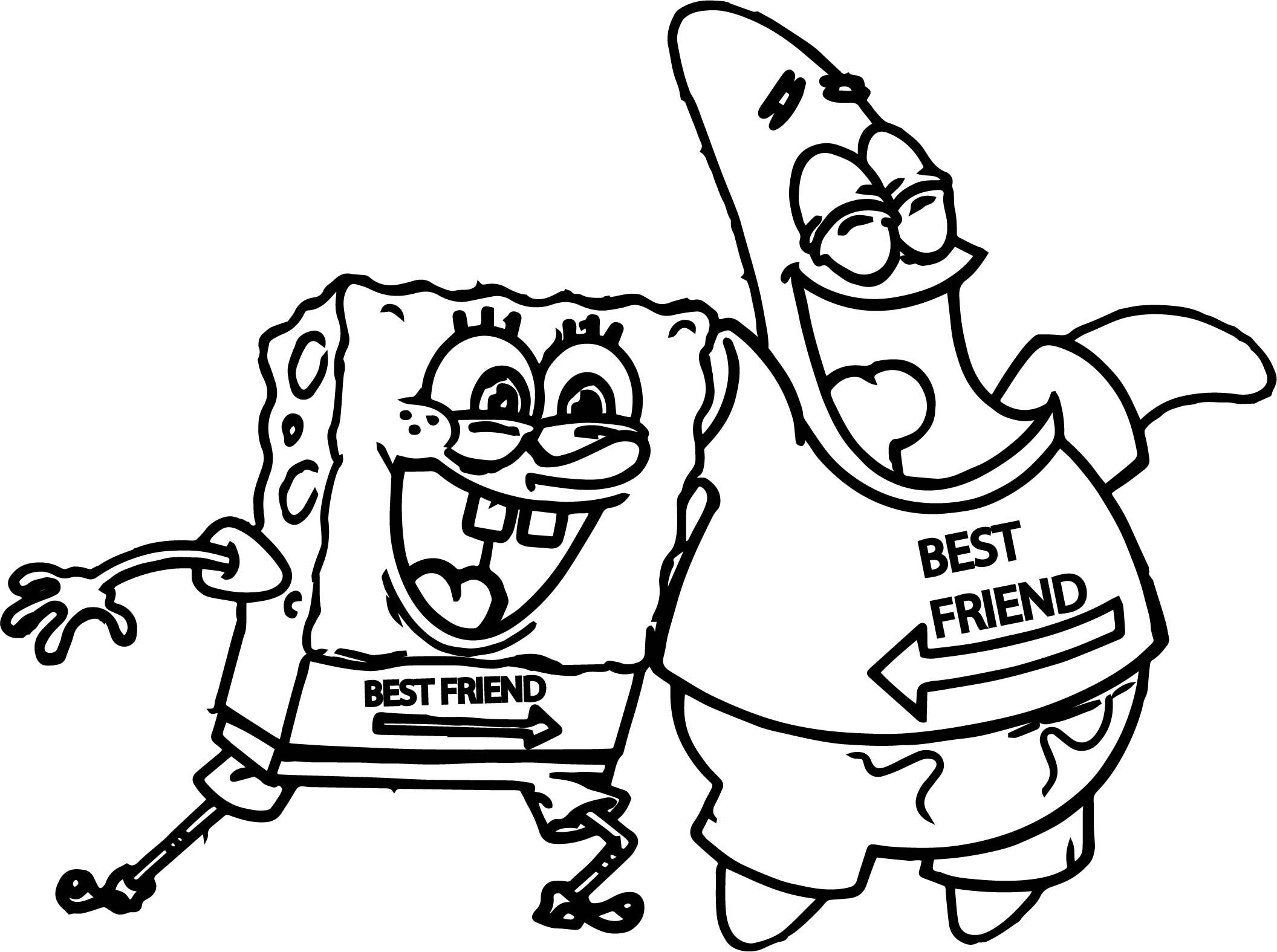 Sponge Sunger Bob Patrick Best Friends Coloring Page Wecoloringpage Sponge Sunger Bob Patrick Best Friends Coloring Page Wecoloringpage