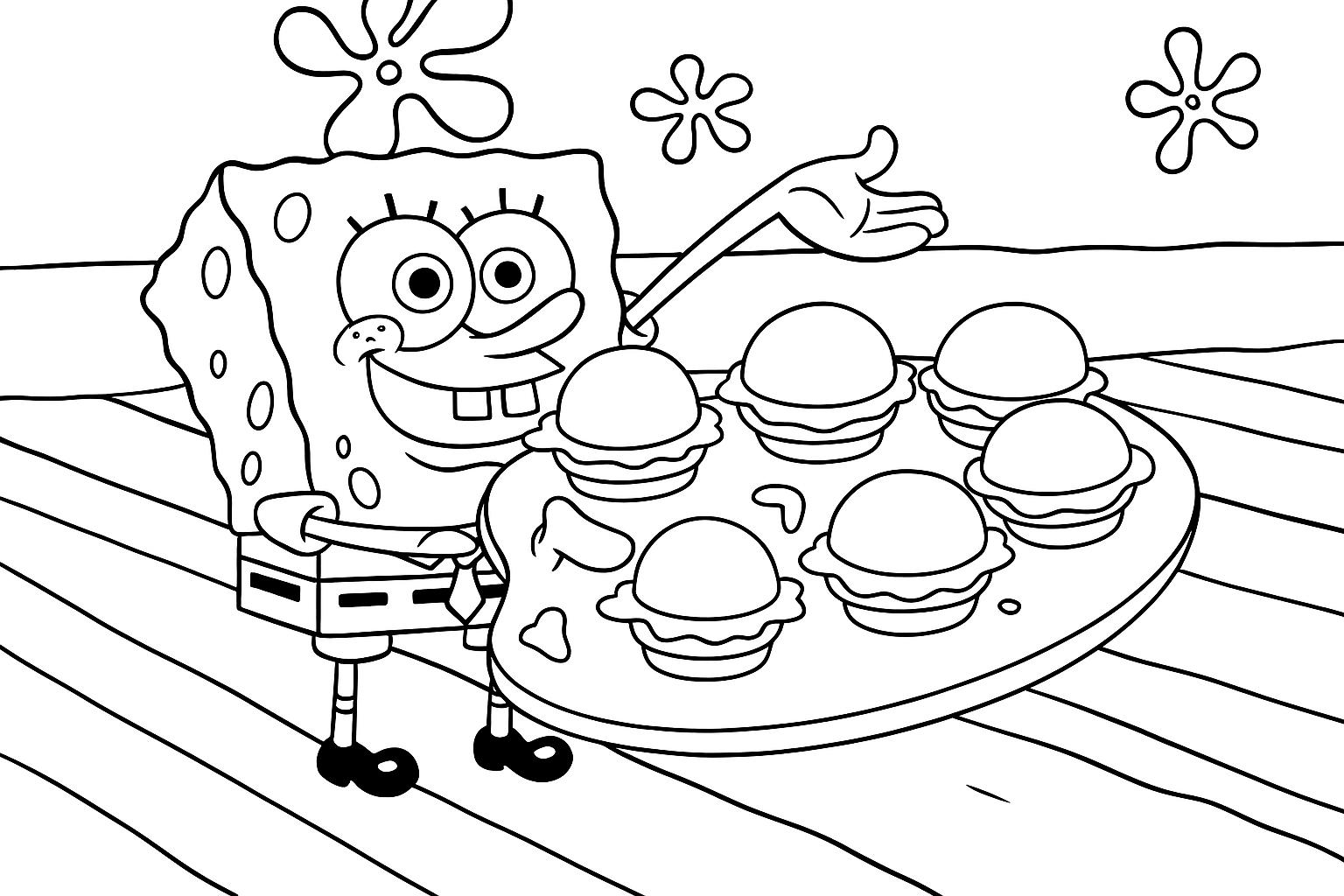 Spongebob Coloring Book Etsy Israel