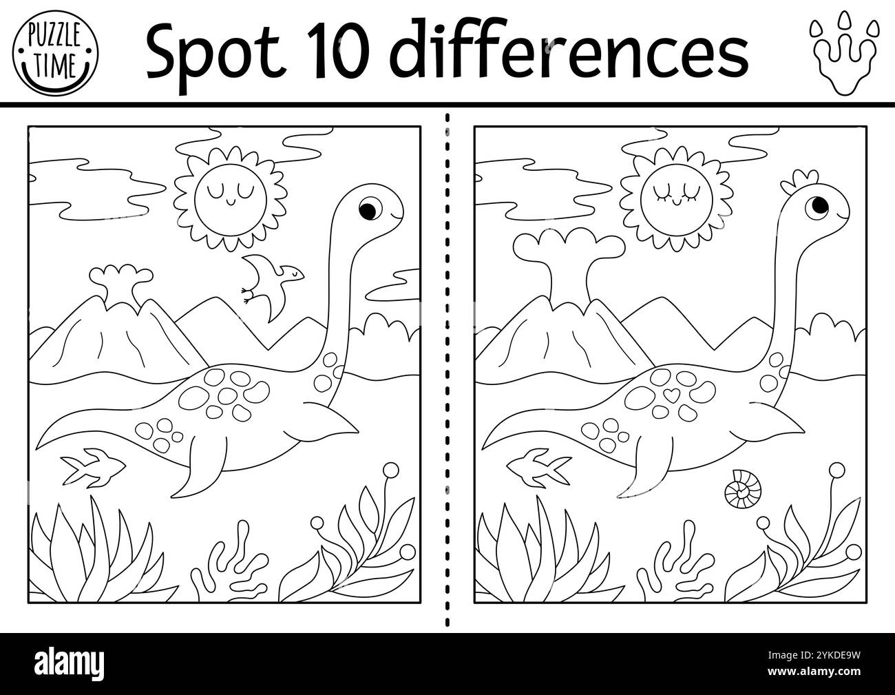 Spot The Difference Puzzle Black And White Stock Photos Images Alamy