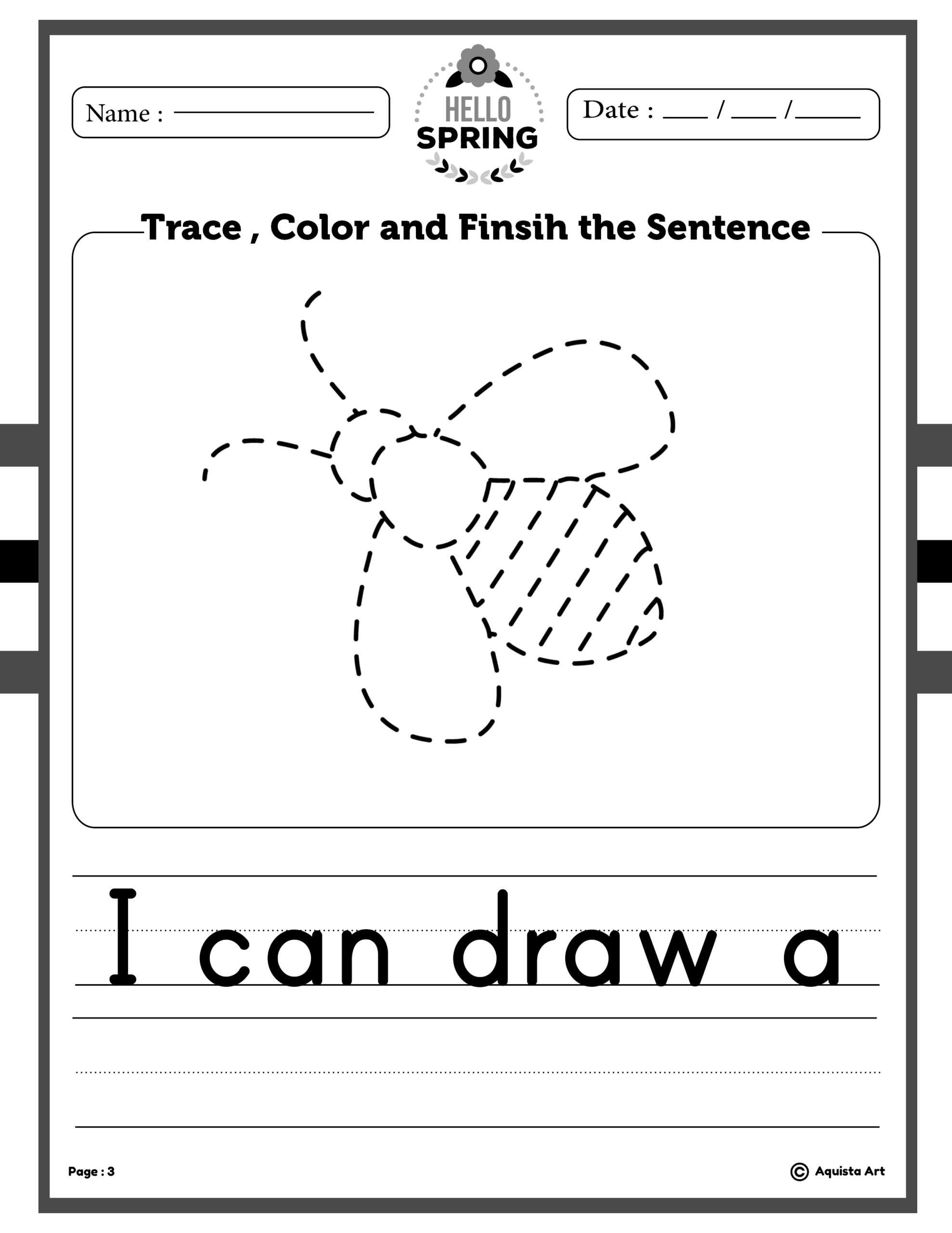 springtime worksheets for kindergarten