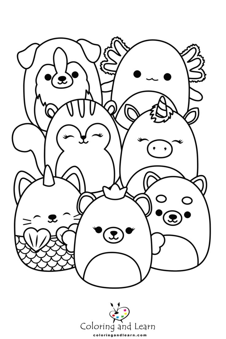 squishmallows coloring pages free squishmallows coloring pages free