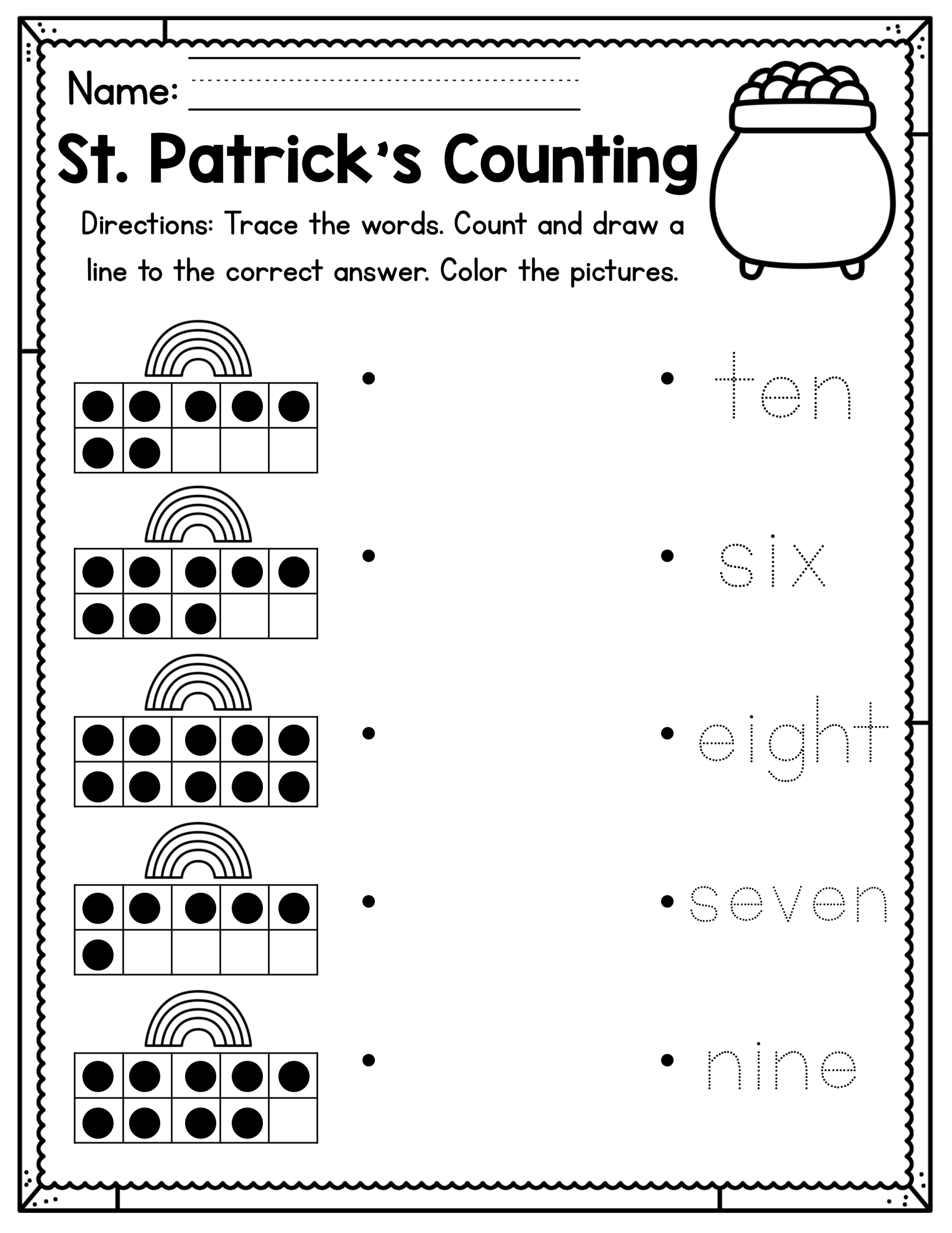 St Patrick s Day Preschool Worksheets March Made By Teachers