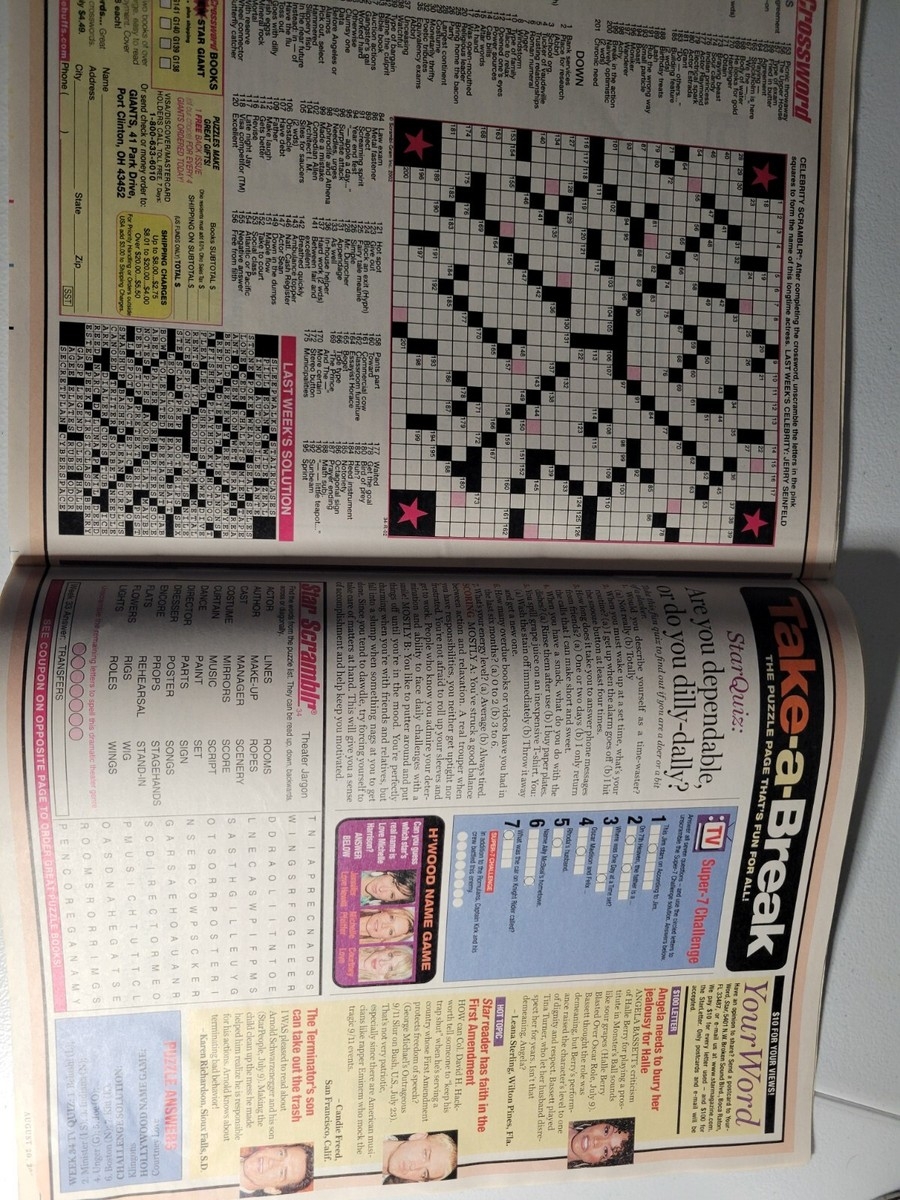 Star Magazine X3 Britney Spears 2002 Empty Crosswords Vintage Set Tabloid EBay