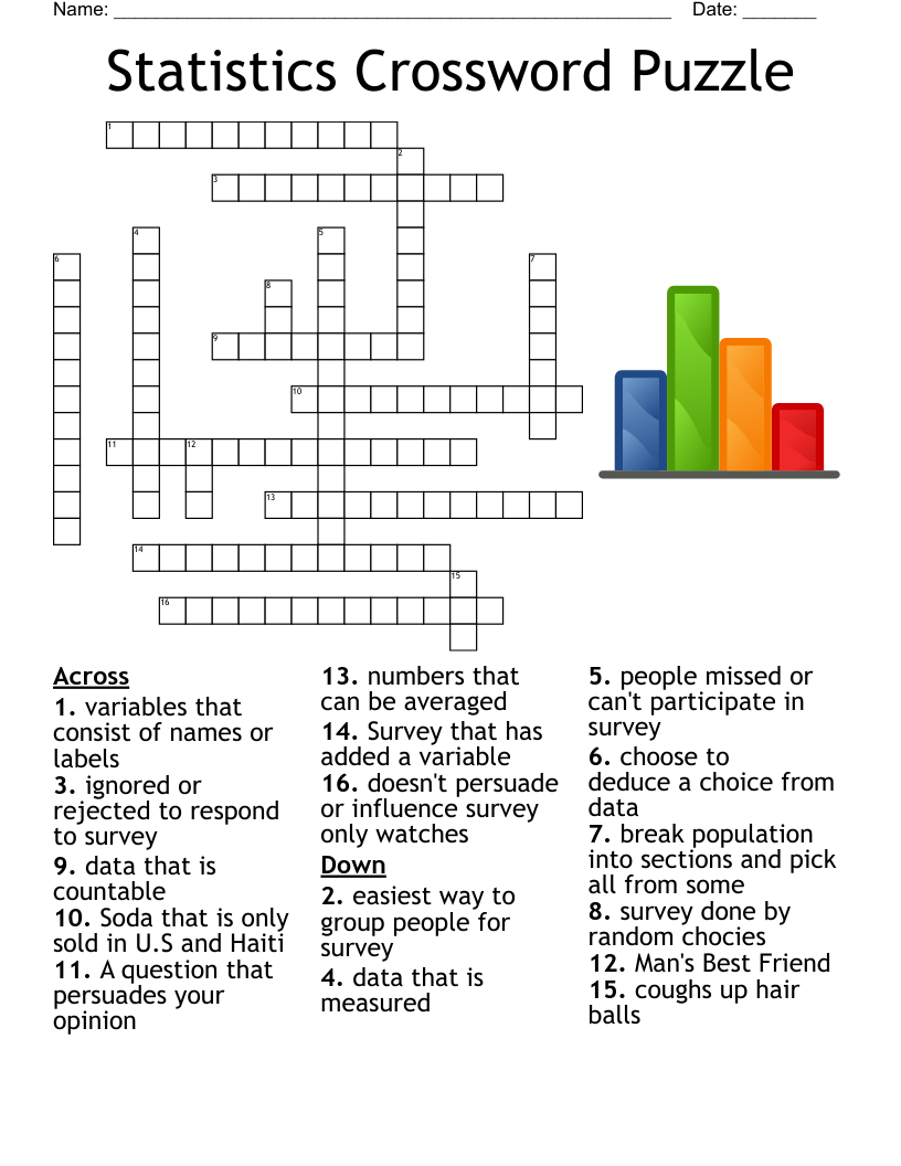 Statistics Crossword Puzzle WordMint Statistics Crossword Puzzle WordMint
