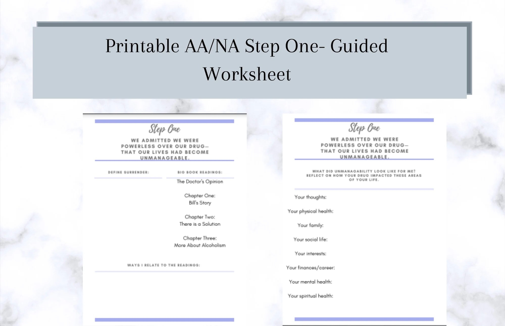 Step One Worksheet Na Printable Calendars AT A GLANCE