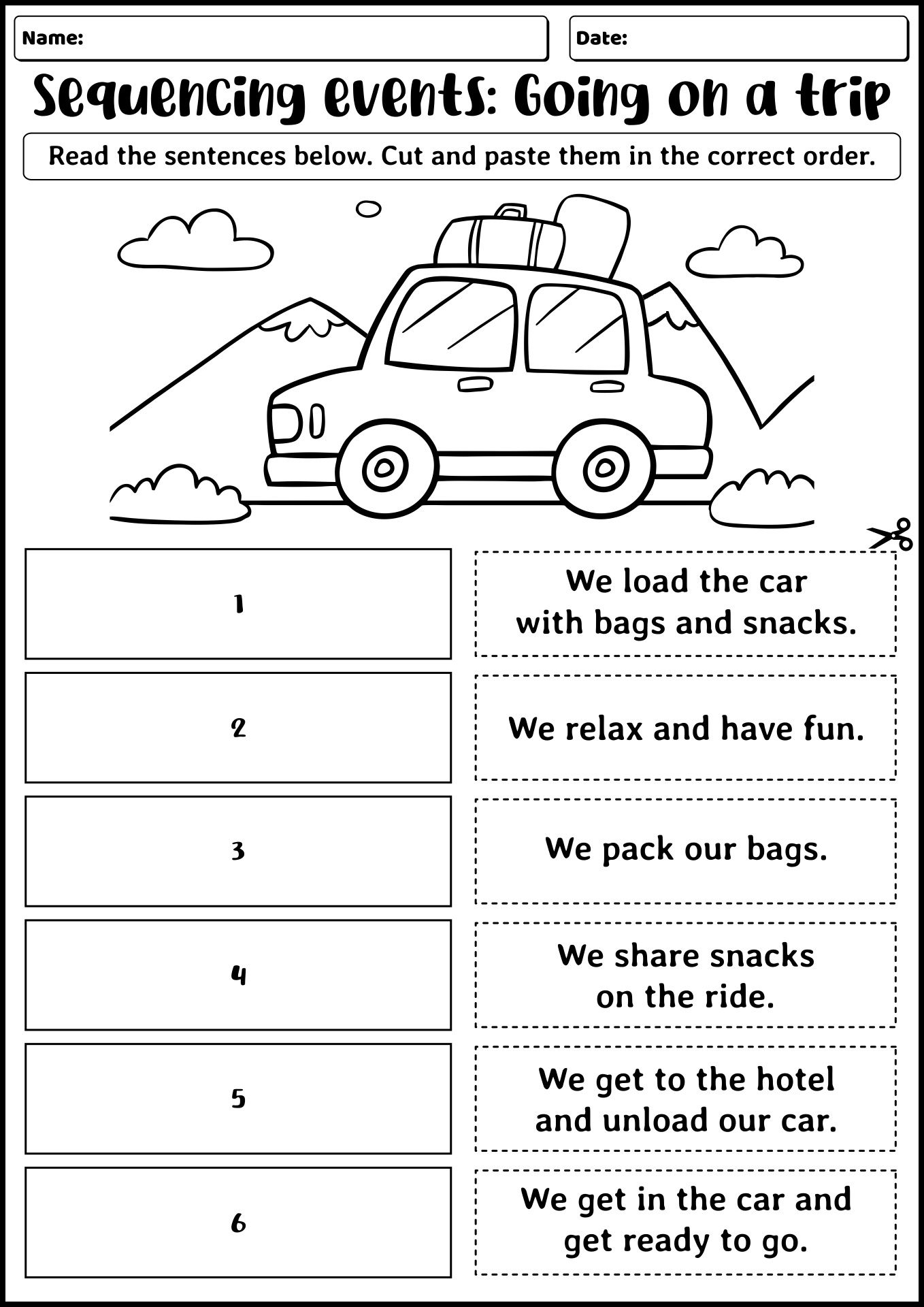 Story Sequencing Worksheets 3rd Grade