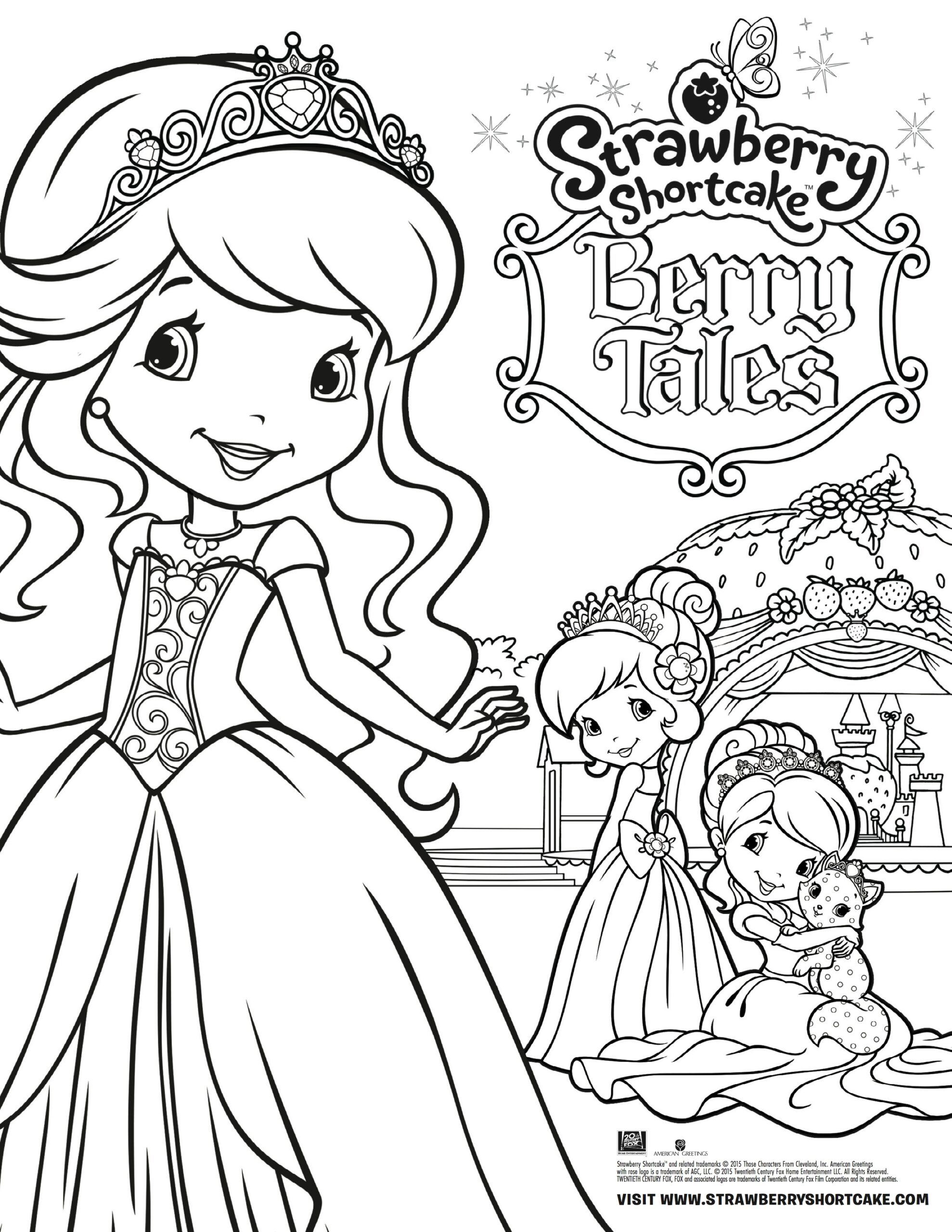 strawberry shortcake pictures to color