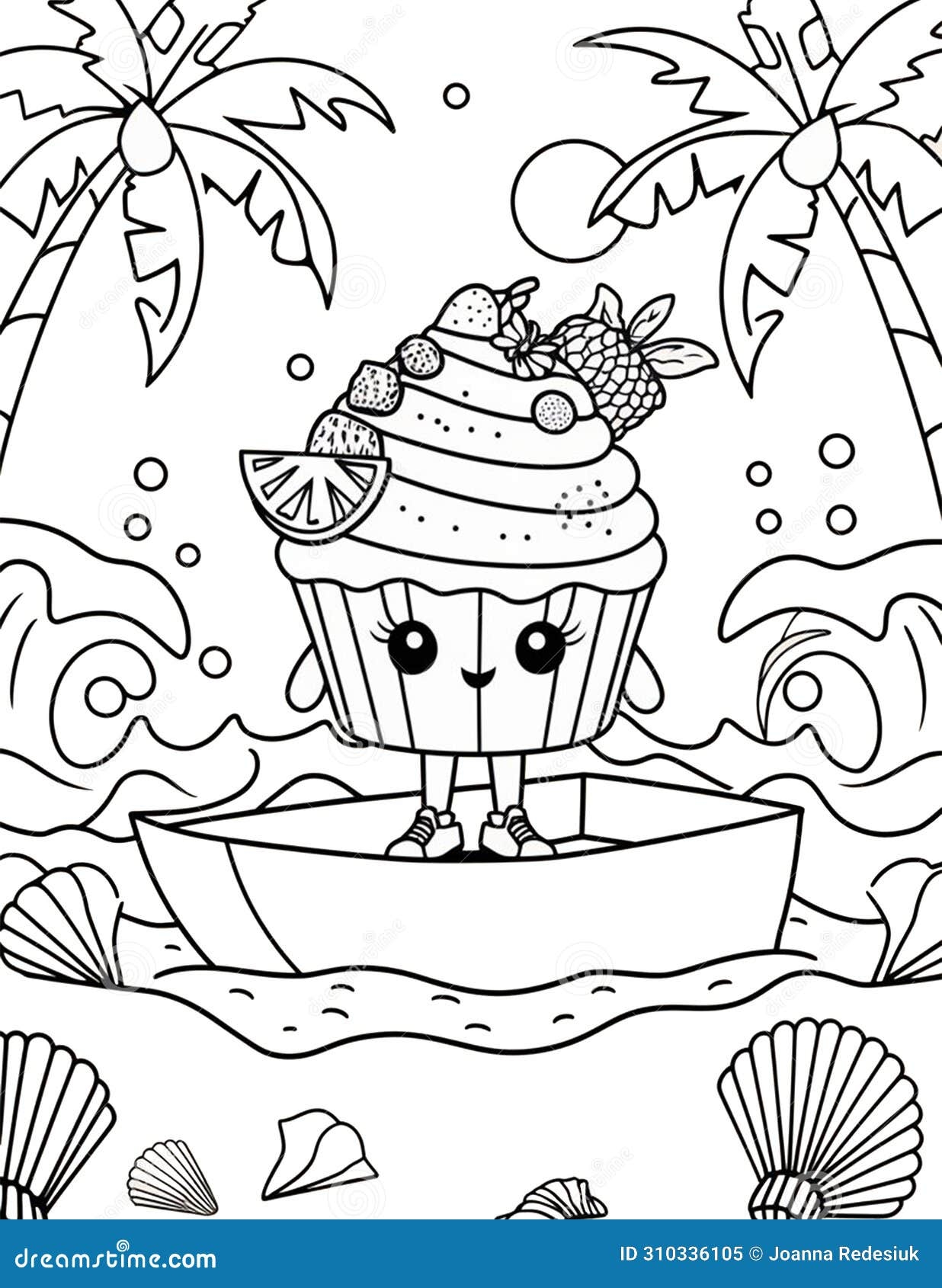 cute summer kawaii coloring pages