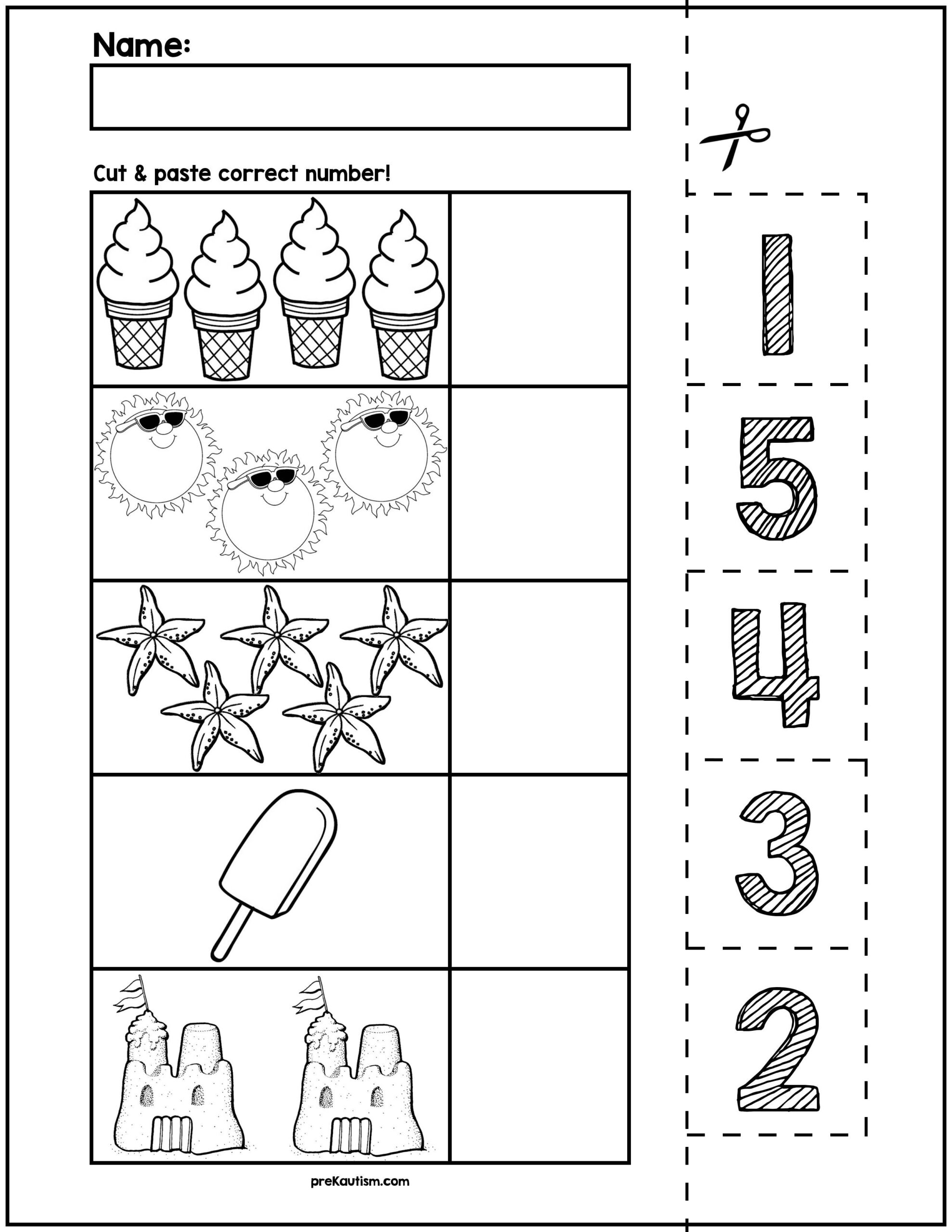 1 5 number worksheets
