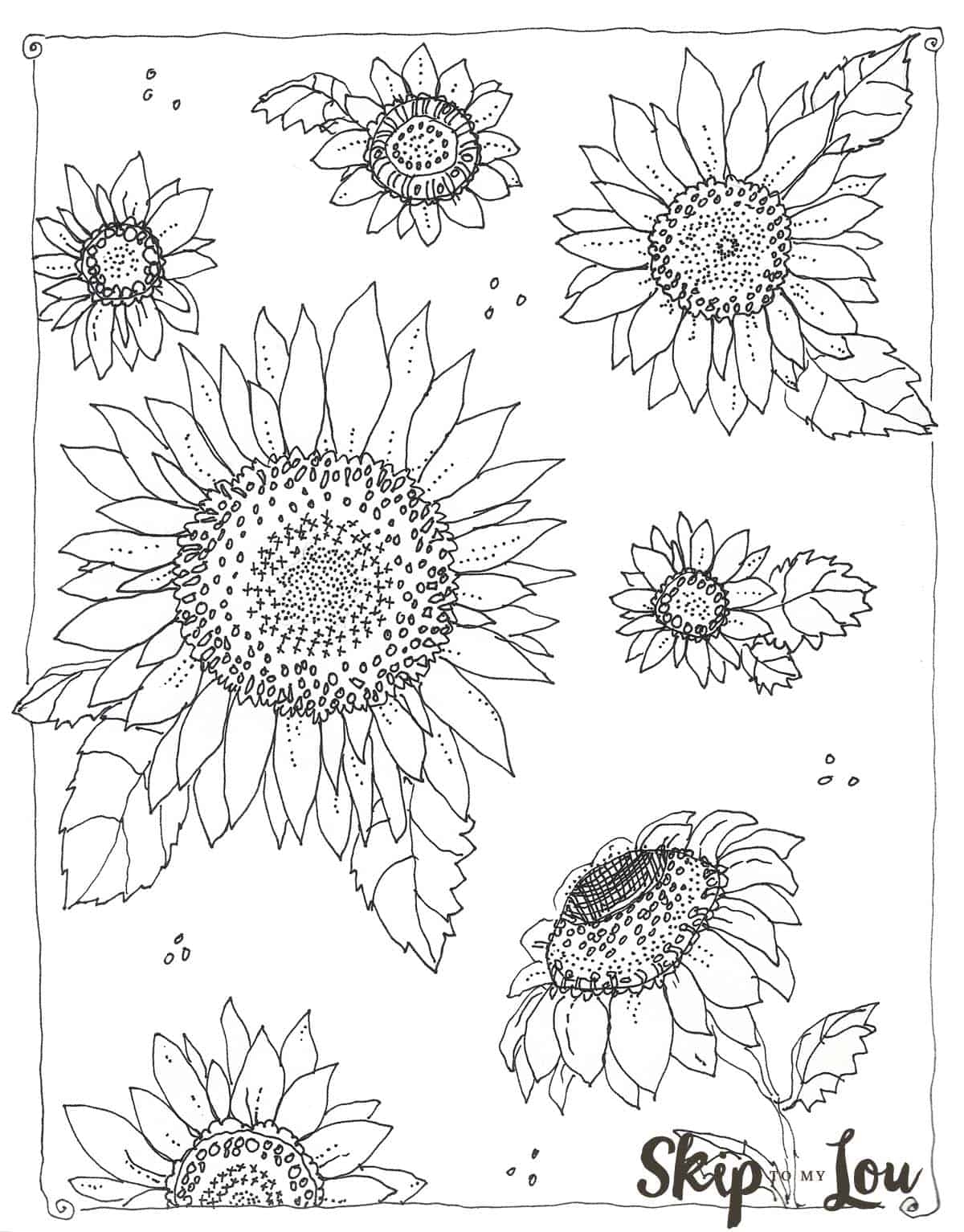 free sunflower coloring pages free sunflower coloring pages