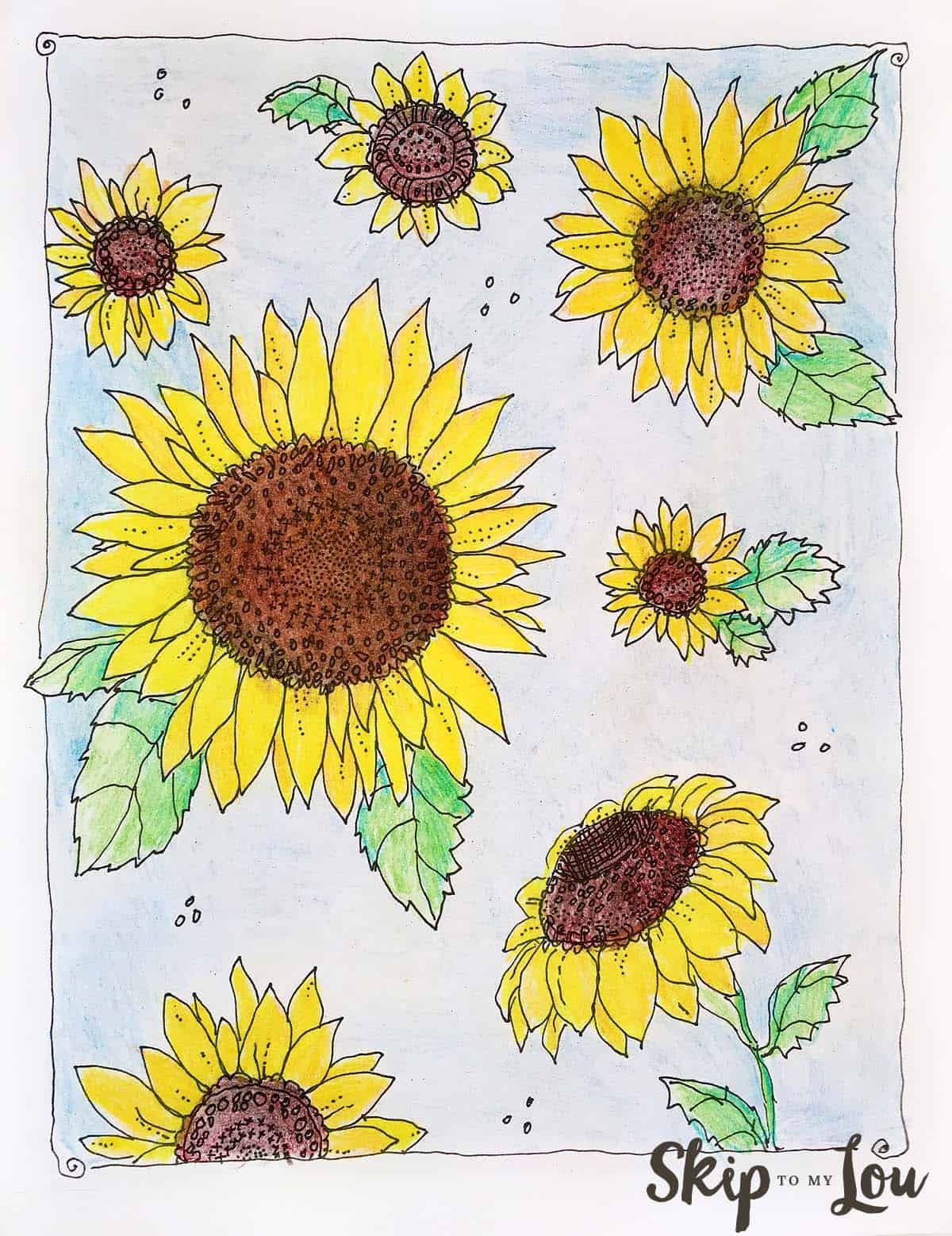 sunflower colouring pages sunflower colouring pages