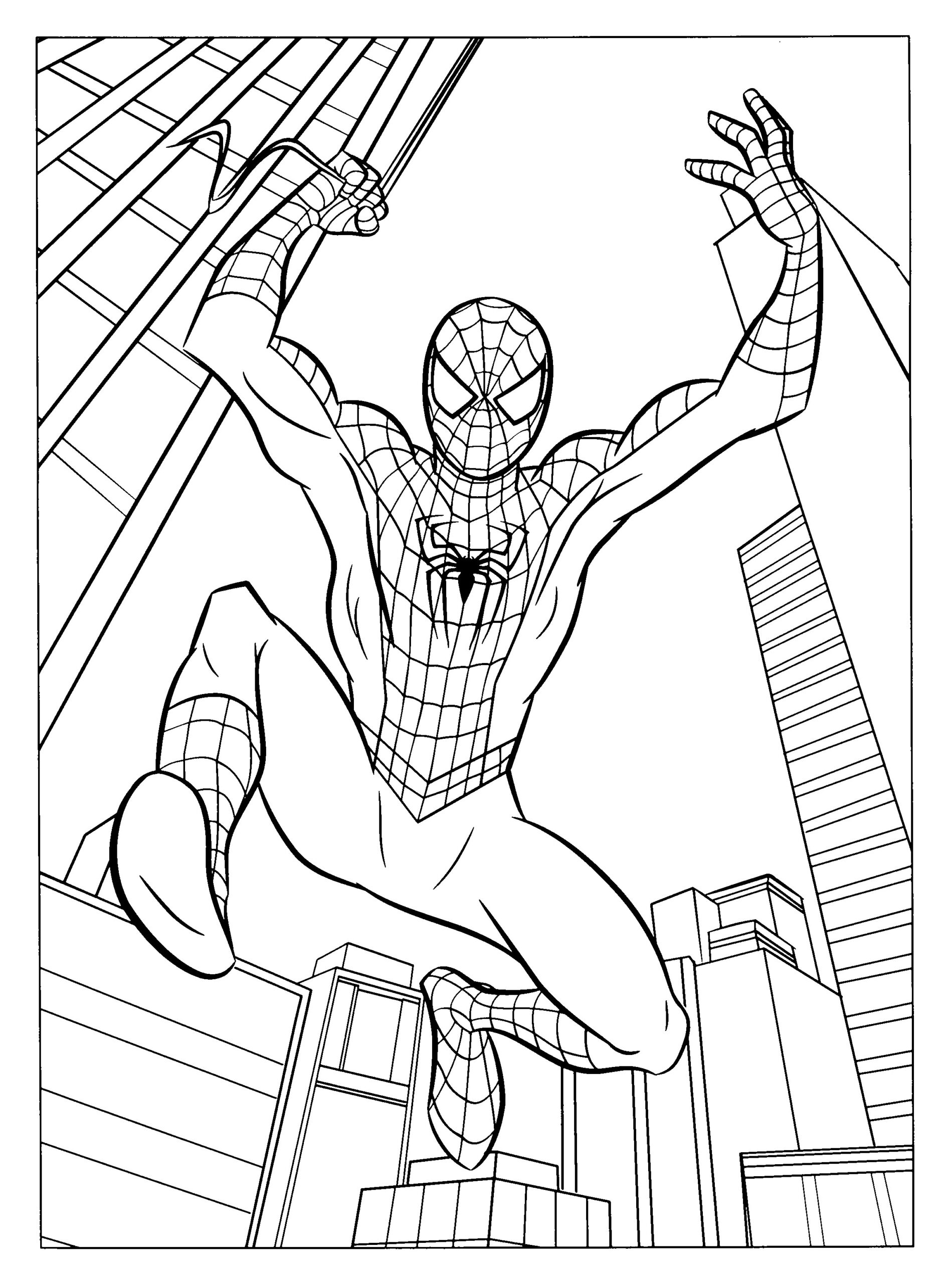 spider man free coloring pages
