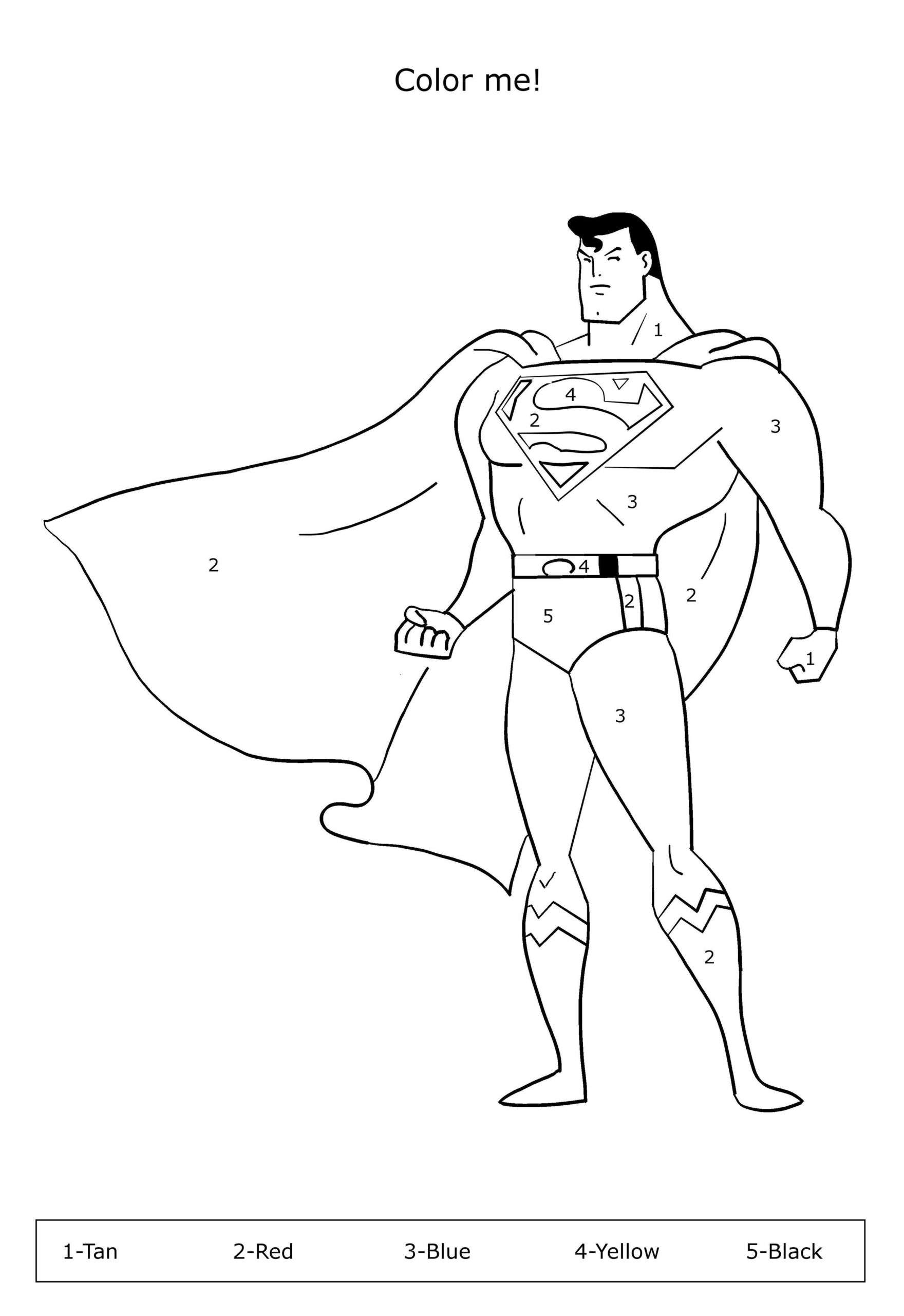 superman drawings to color