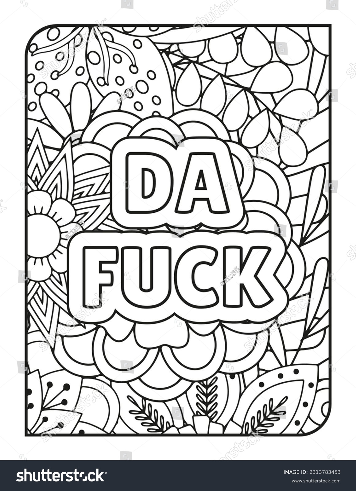 Swear Words Adult Coloring Pages Stock Illustration 2313783453 Shutterstock