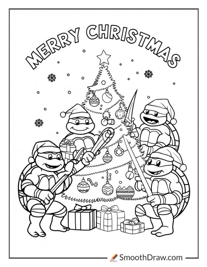 free ninja turtle coloring pages