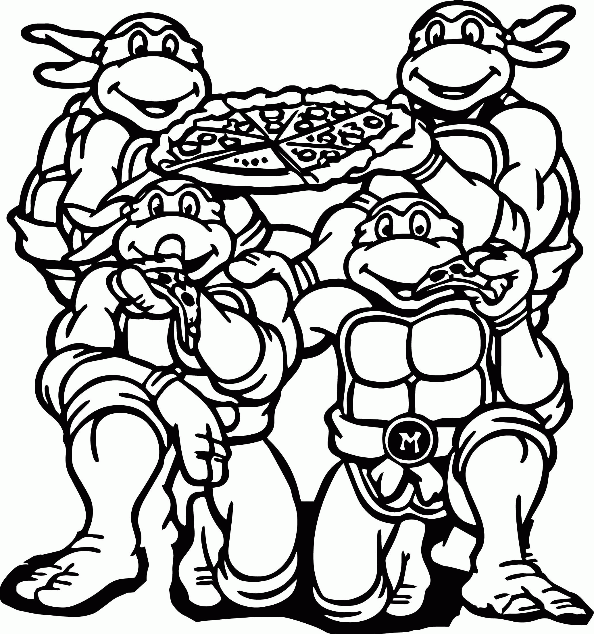 mutant ninja turtles colouring pages