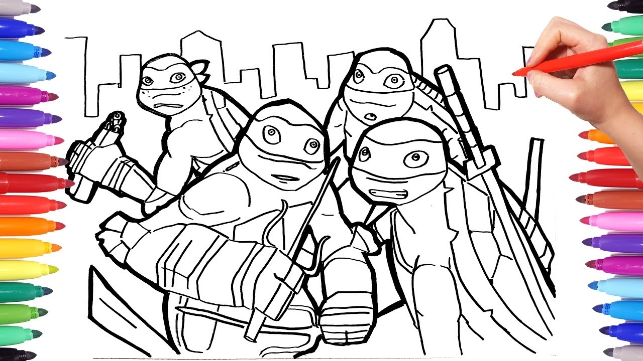 ninja turtles pictures to color