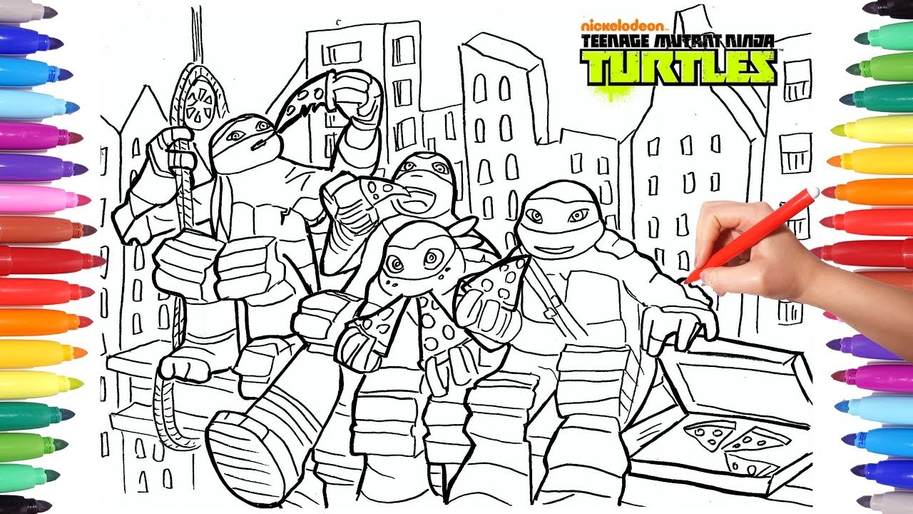TEENAGE MUTANT NINJA TURTLES TMNT Coloring Pages 2 How To Draw Ninja Turtles Mickey Donnie Raphael YouTube