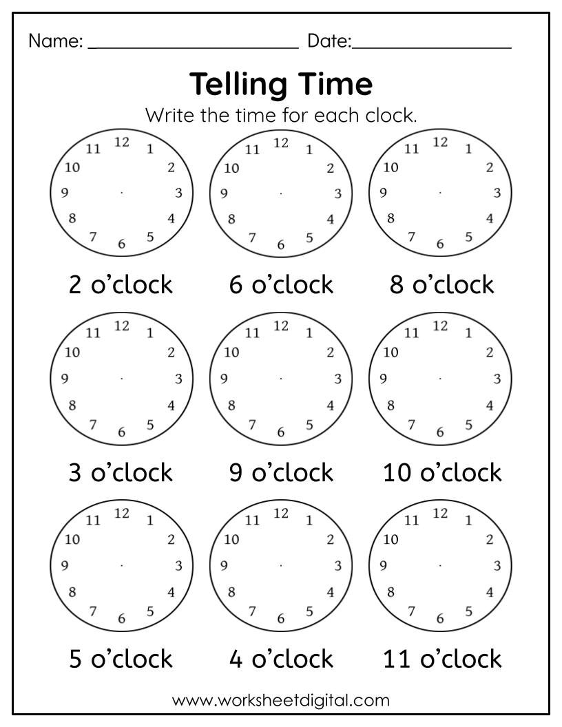 Telling Time Worksheet Digital Analog Clock Practice PDF Etsy Telling Time Worksheet Digital Analog Clock Practice PDF Etsy