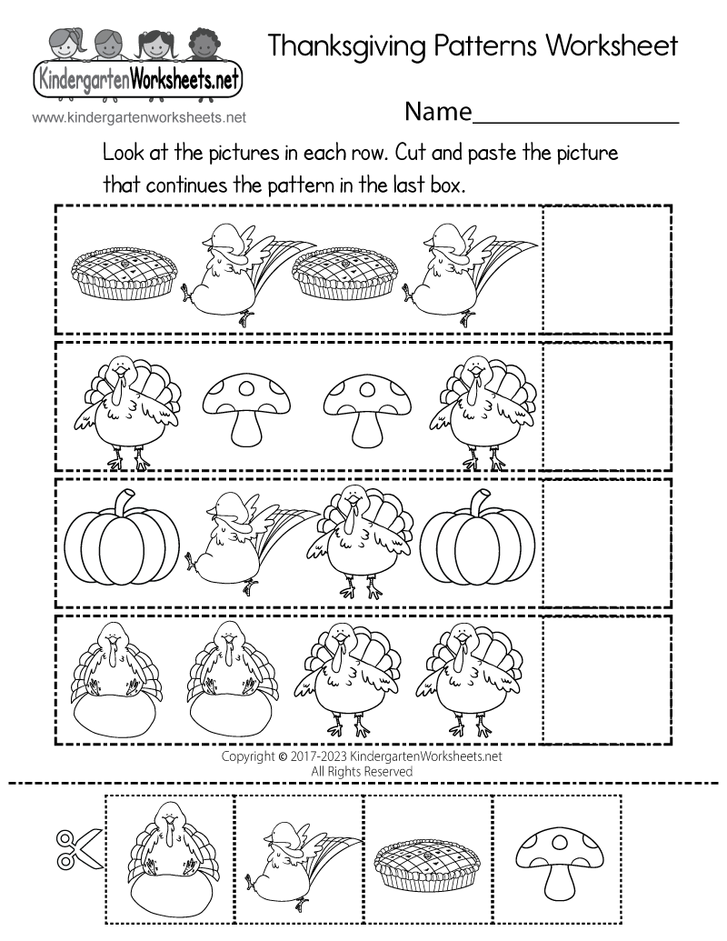 Thanksgiving Patterns Worksheet Free Printable Digital PDF Thanksgiving Patterns Worksheet Free Printable Digital PDF