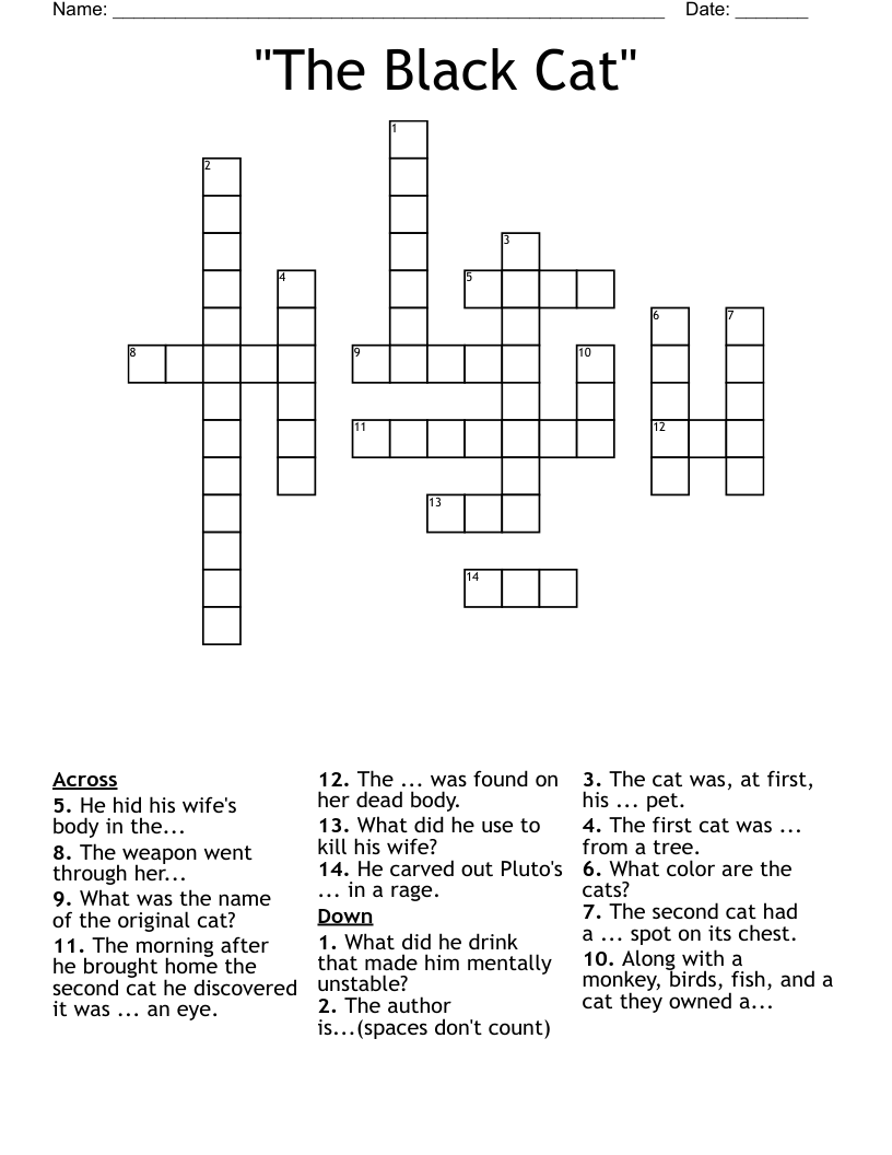 The Black Cat Crossword WordMint
