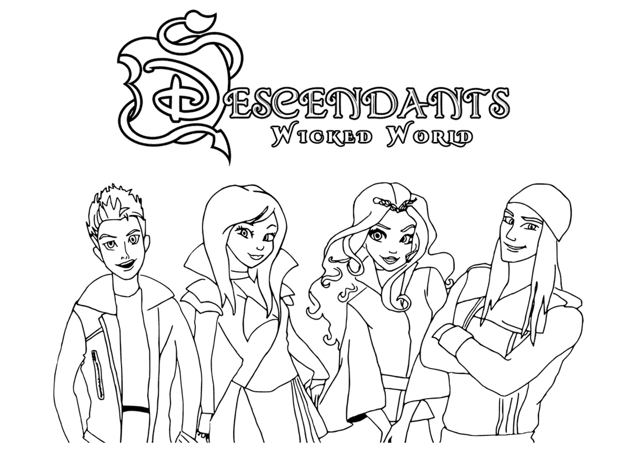 The Descendants To Download Descendants Coloring Pages
