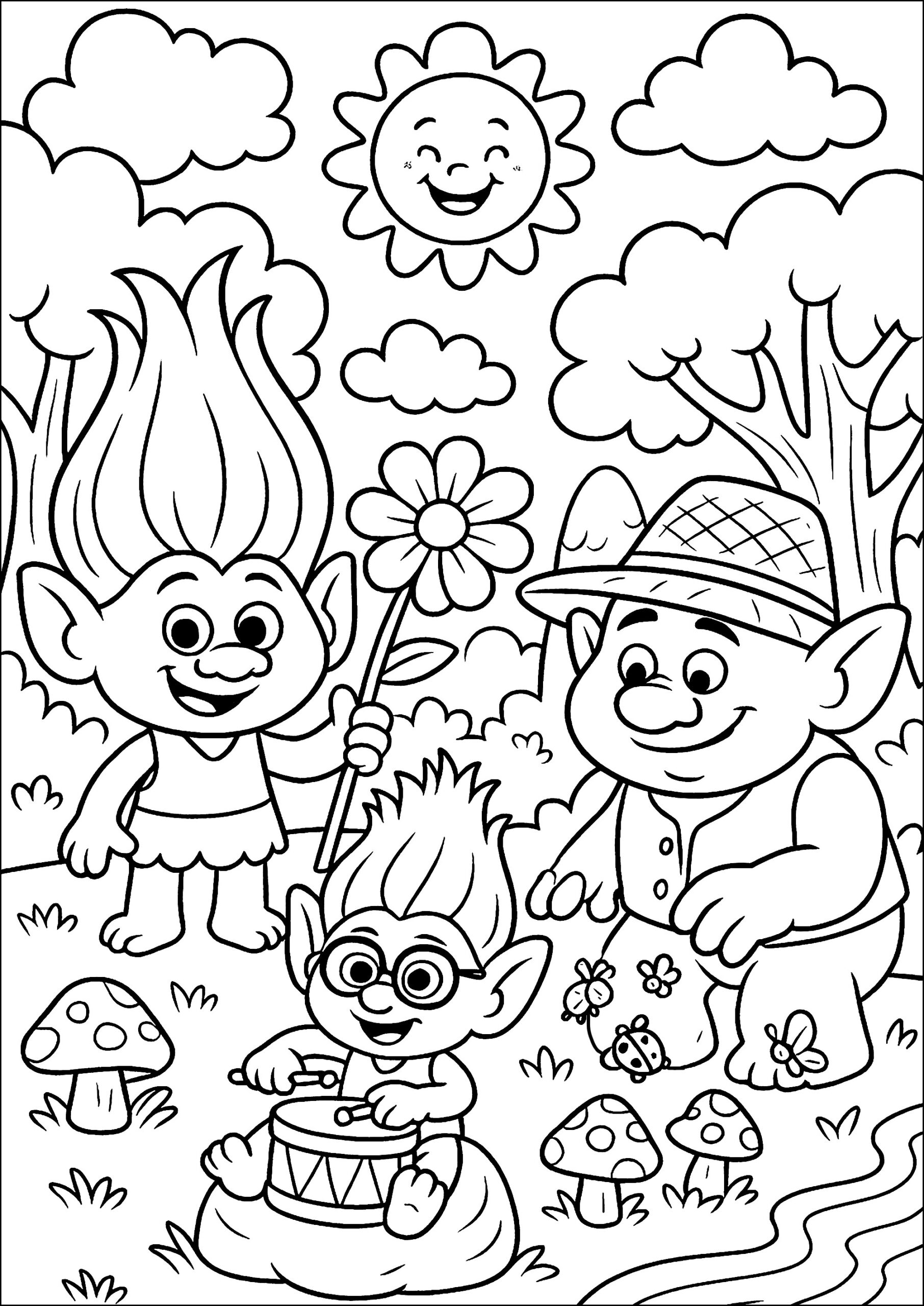 trolls movie coloring pages trolls movie coloring pages