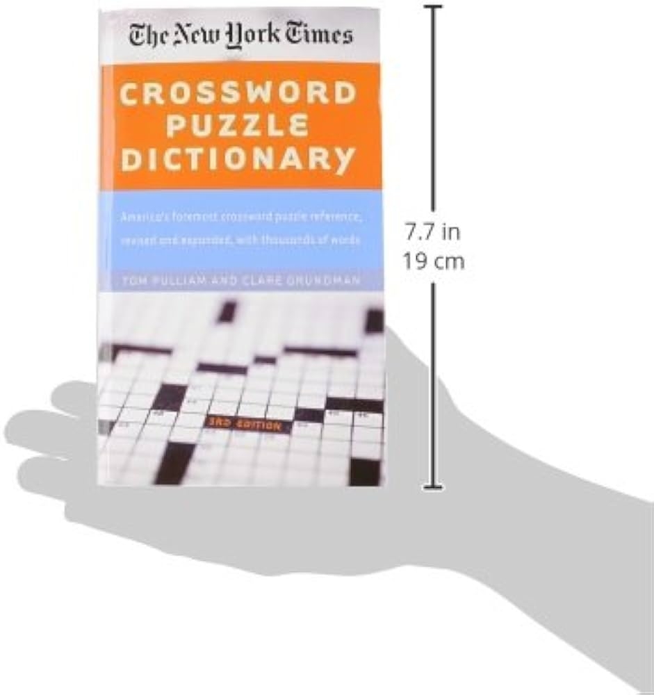 The New York Times Crossword Puzzle Dictionary Puzzles Games Reference Guides Pulliam Tom Grundman Clare 9780812931228 Amazon Books