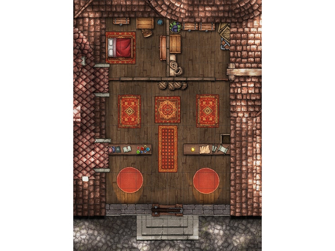 The Shop Battle Map Dnd Battle Map D D Battlemap Dungeons And Dragons 5e Roll20 Fantasy Grounds Foundry VTT Digital Map Etsy Israel