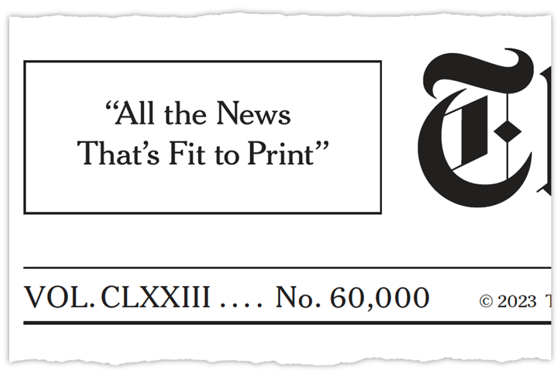 The Times Publishes Its 60 000 Issue The New York Times The Times Publishes Its 60 000 Issue The New York Times