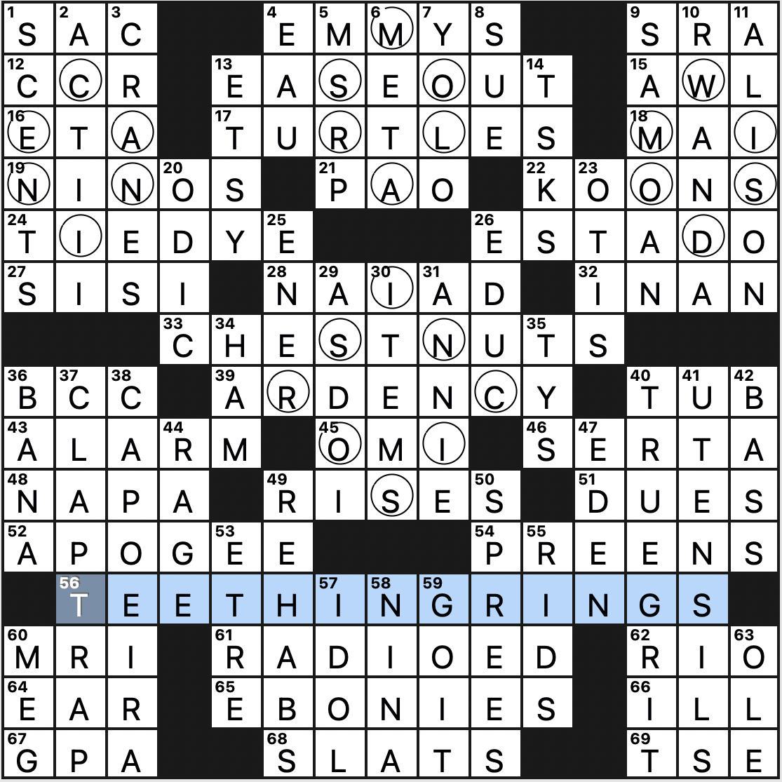 Thursday August 15 2024 Diary Of A Crossword Fiend