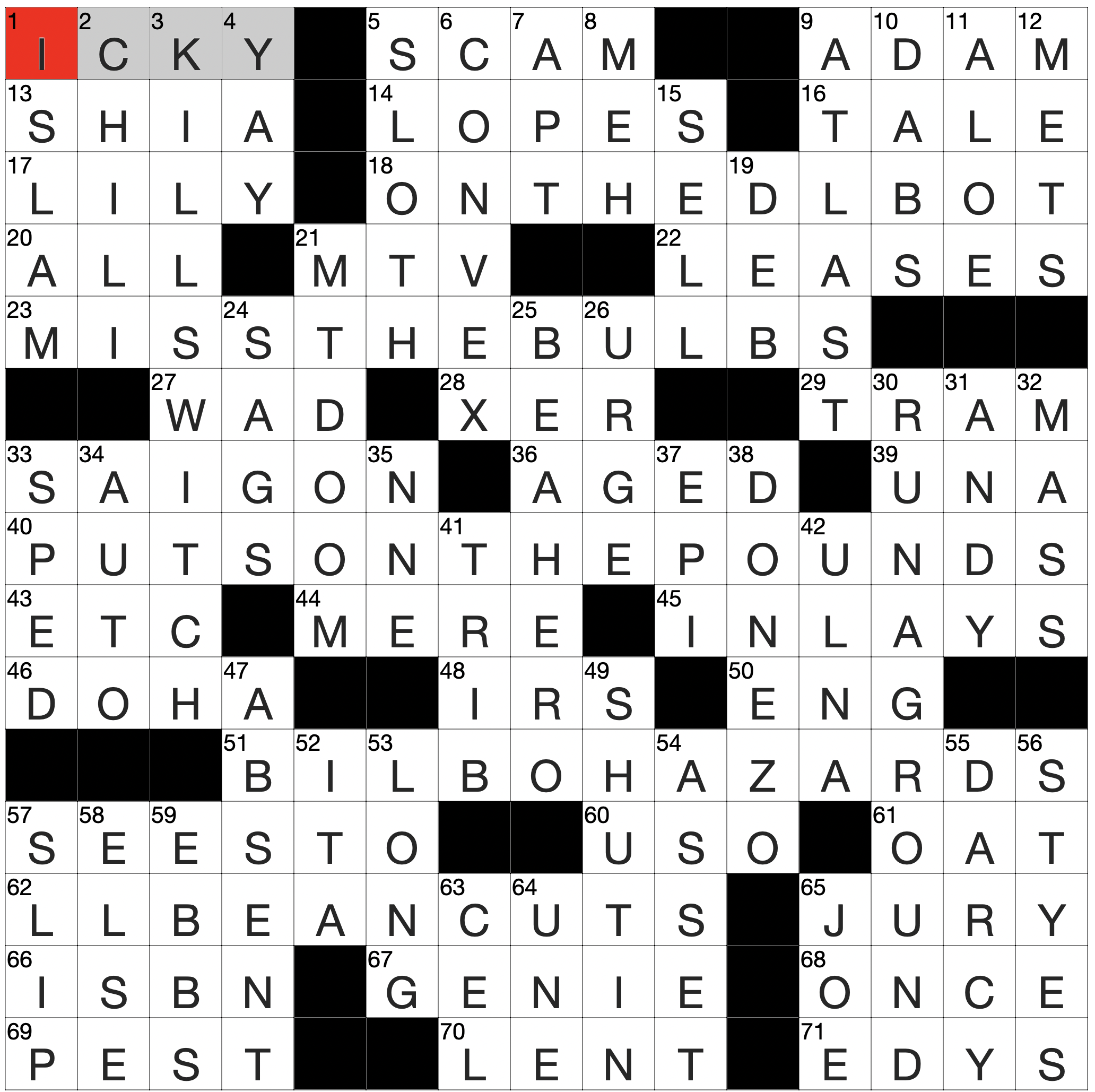 Thursday October 23 2025 Diary Of A Crossword Fiend