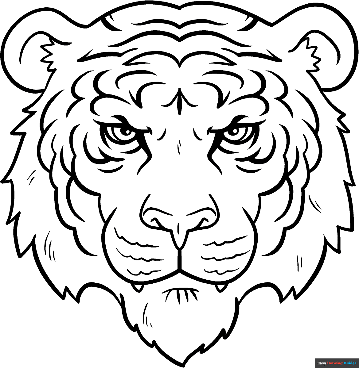 colouring pages of tiger
