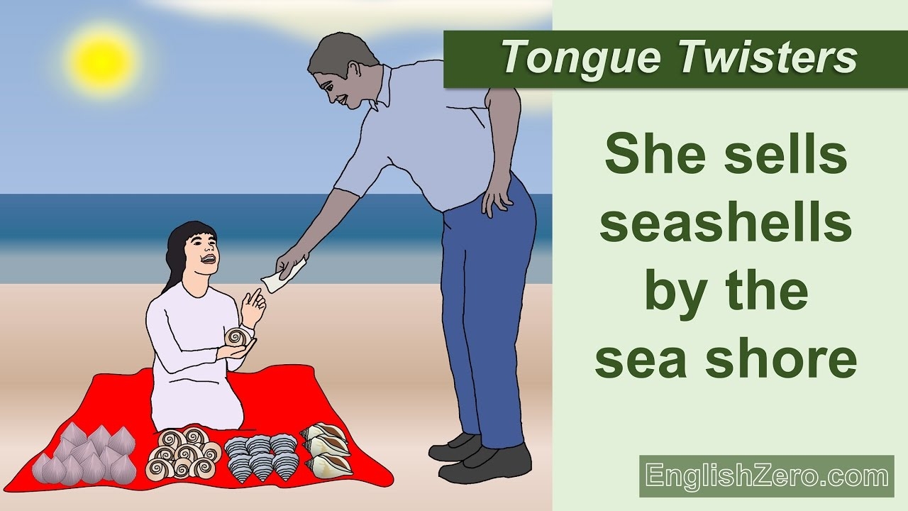 Tongue Twister 1 She Sells Seashells By The Sea Shore YouTube