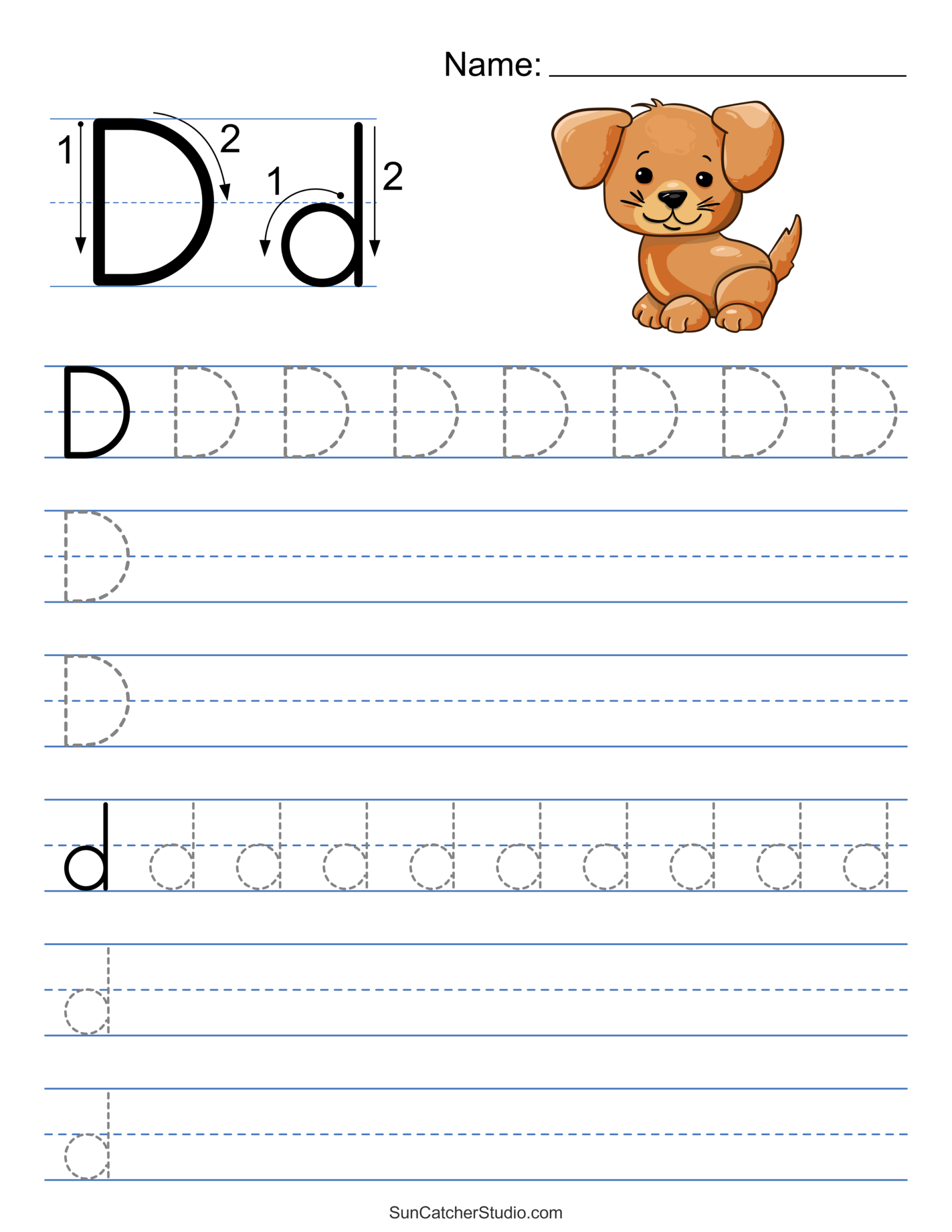 tracing letters practice sheets