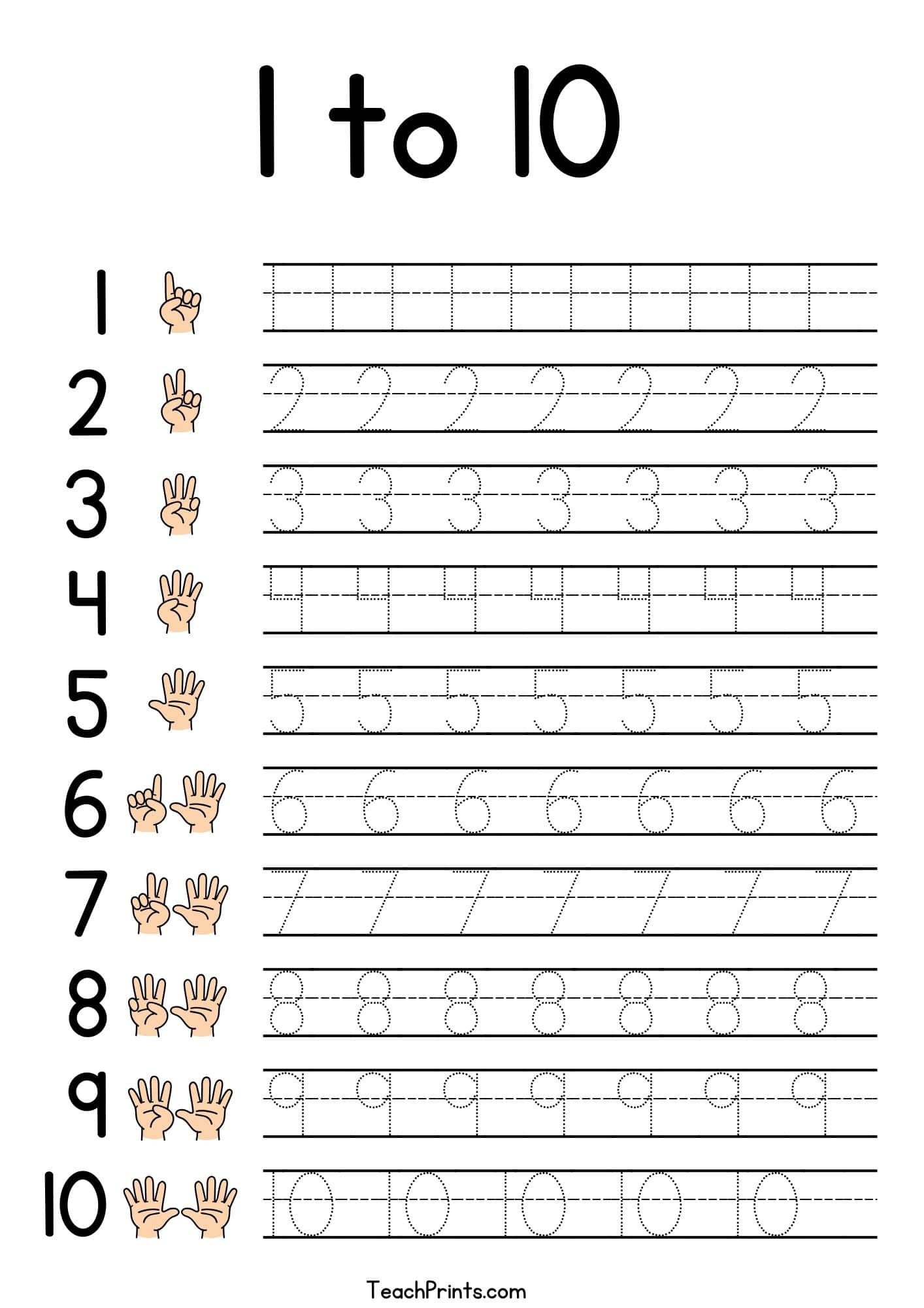 kindergarten number practice worksheets