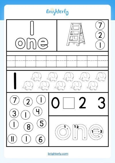 number 1 pre k worksheet free printable number 1 pre k worksheet free printable
