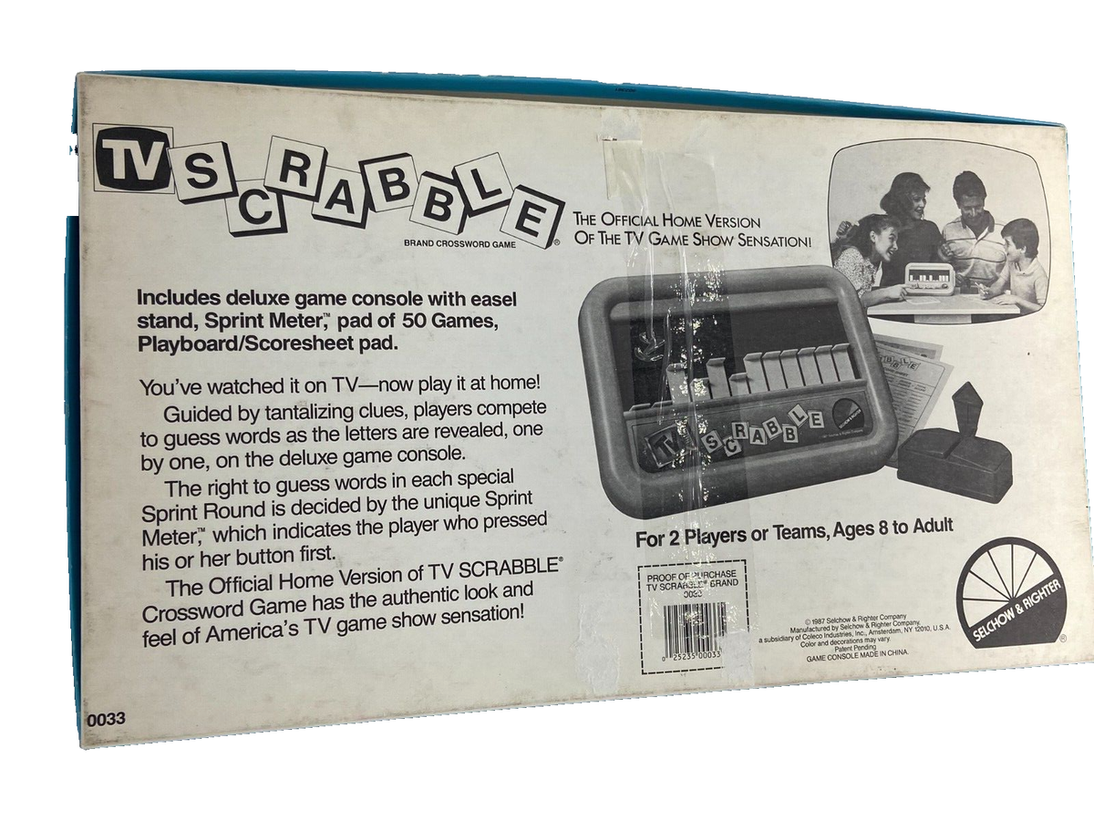 TV Scrabble The Official Home Version Of The TV Game Show Sensation Vintage EBay