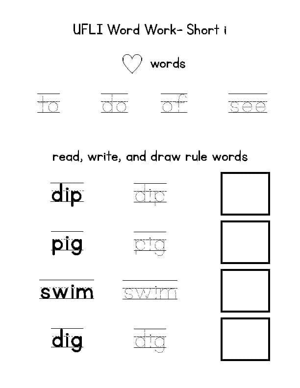 UFLI Aligned Worksheets Lessons 35 65 Word Work Grade 1 TPT