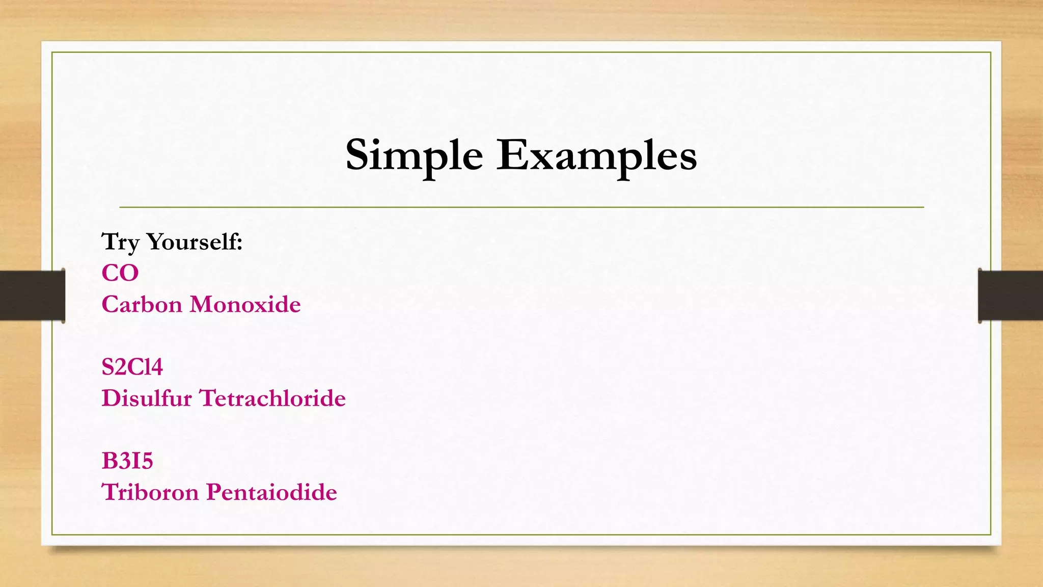 Unit B Matter And Chemical Change Notes naming Molecular Compounds PPTX