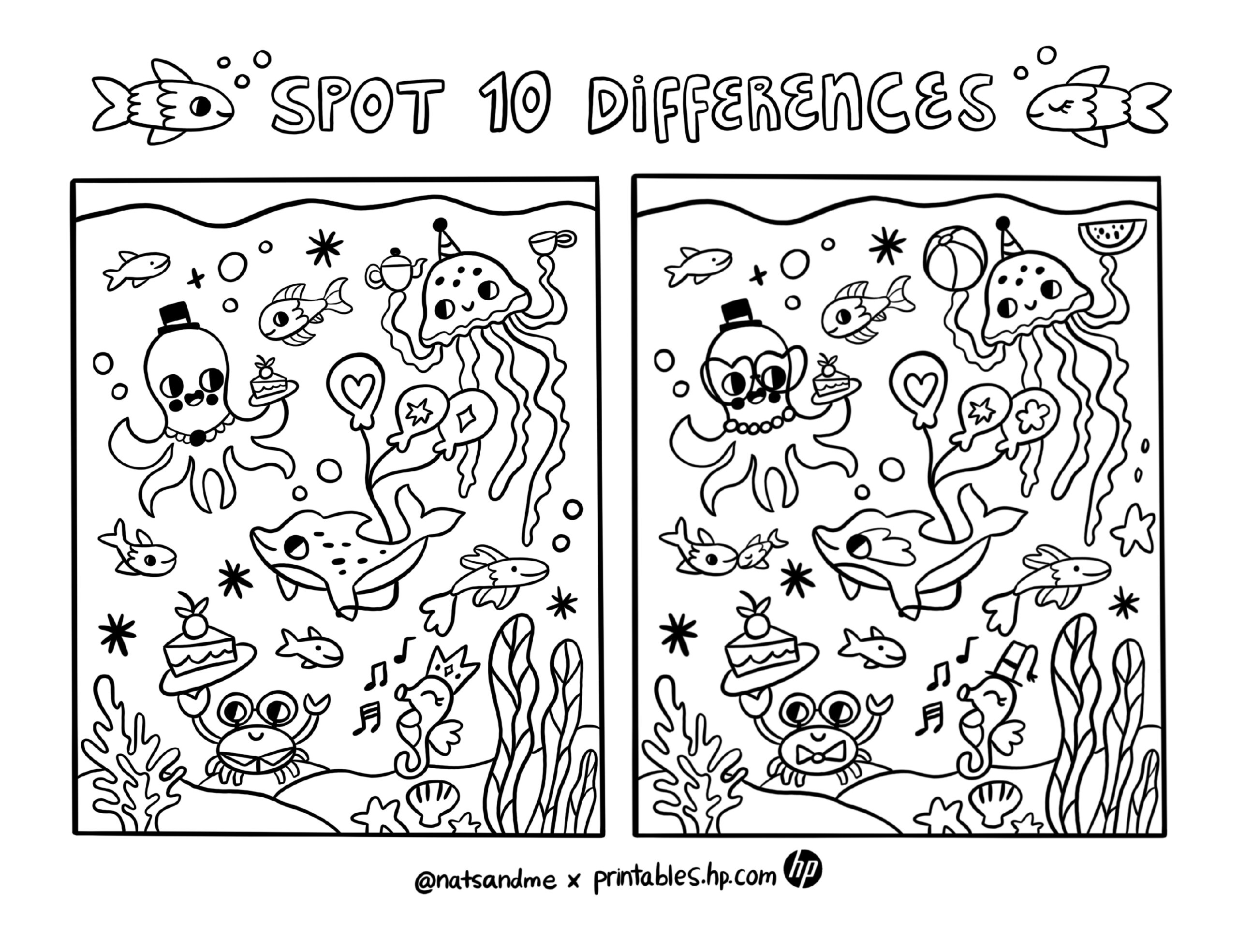 Valentine s Day Spot The Differences Printables Free Coloring Pages Learning Worksheets HP Official Site